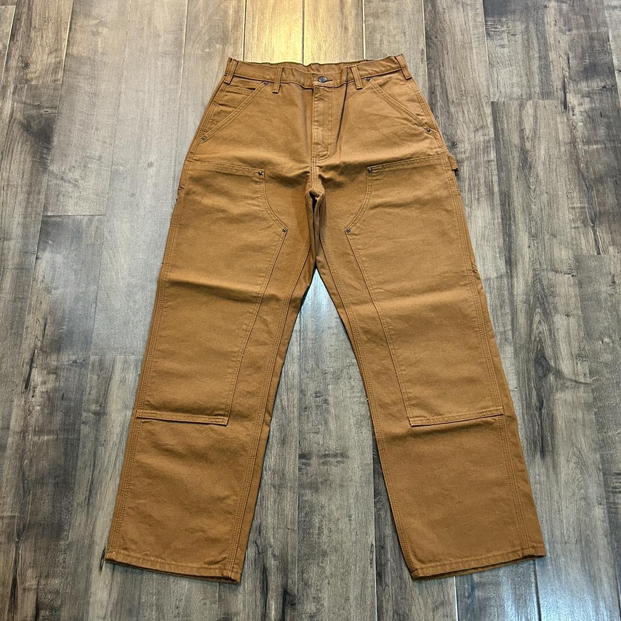 Carhartt Double Knee Washed Duck Loose Fit Utility... - Depop