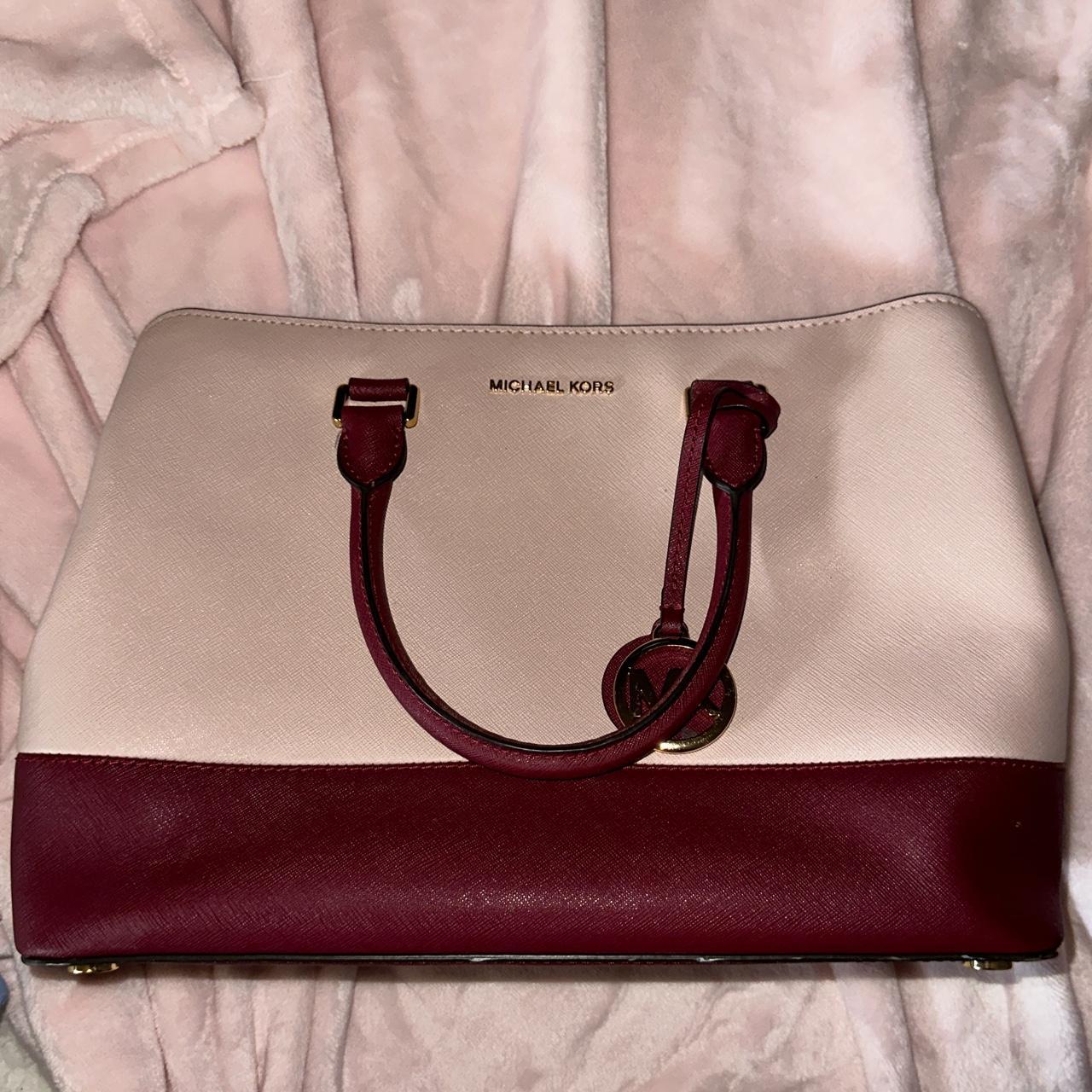 Red michael kors online purse