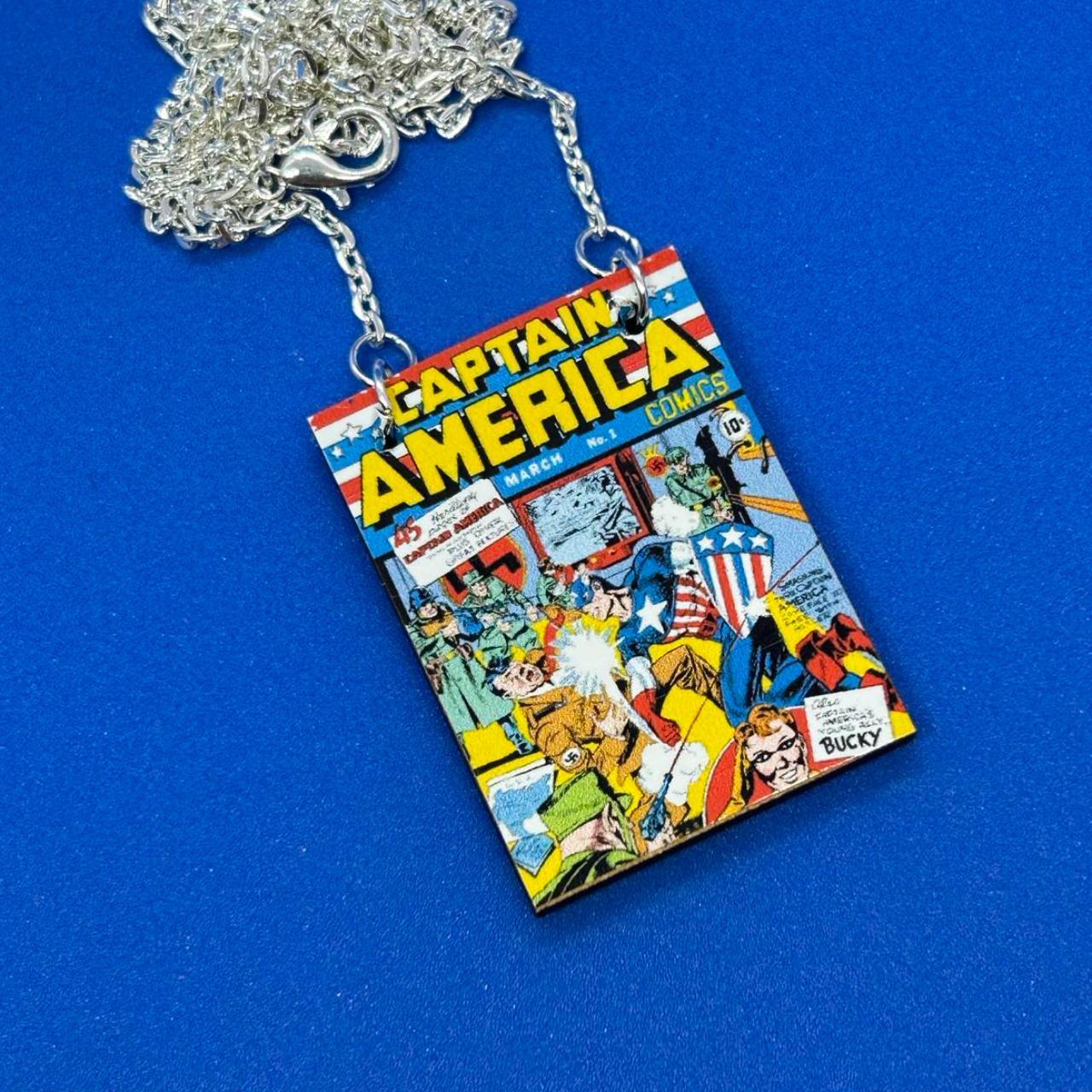 Marvel Men's Stainless Steel Captain America Pendant, 22” Chain -  Walmart.com