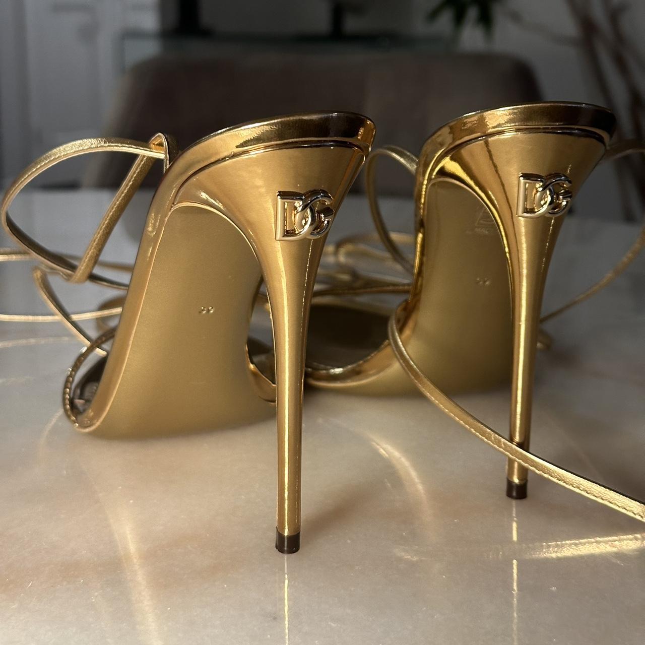 Dolce & Gabbana Keira heels. Gold lace up heels | Depop