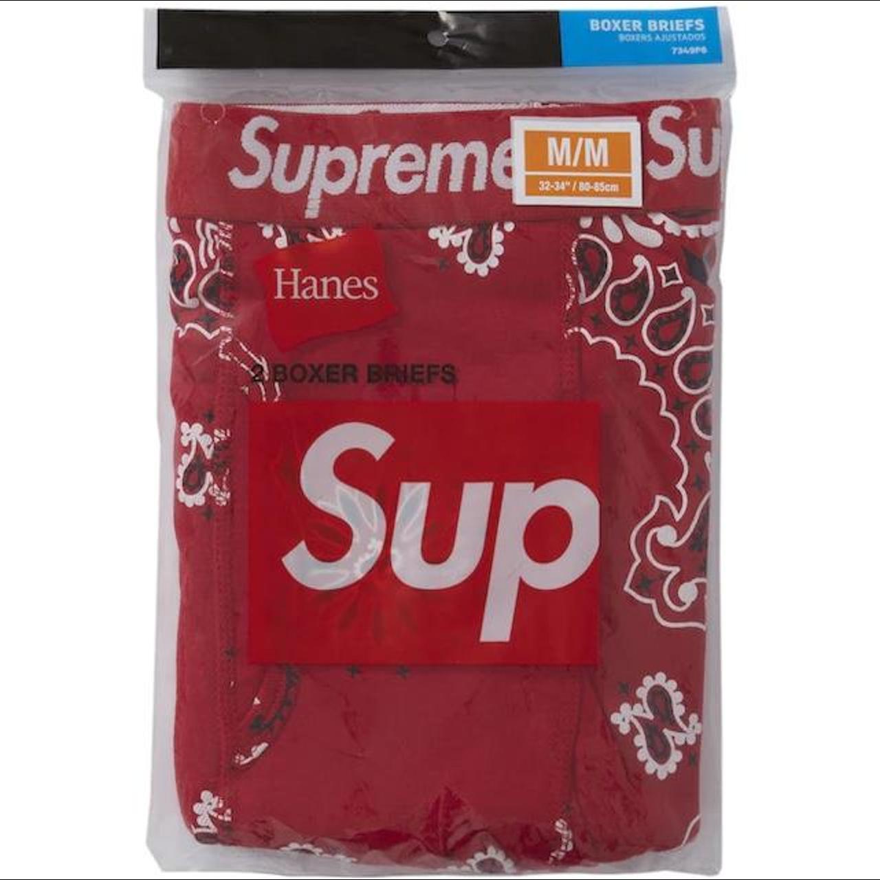 ‼️ Supreme x Hanes Red Paisley Boxer Briefs 🔎 Men M.... - Depop