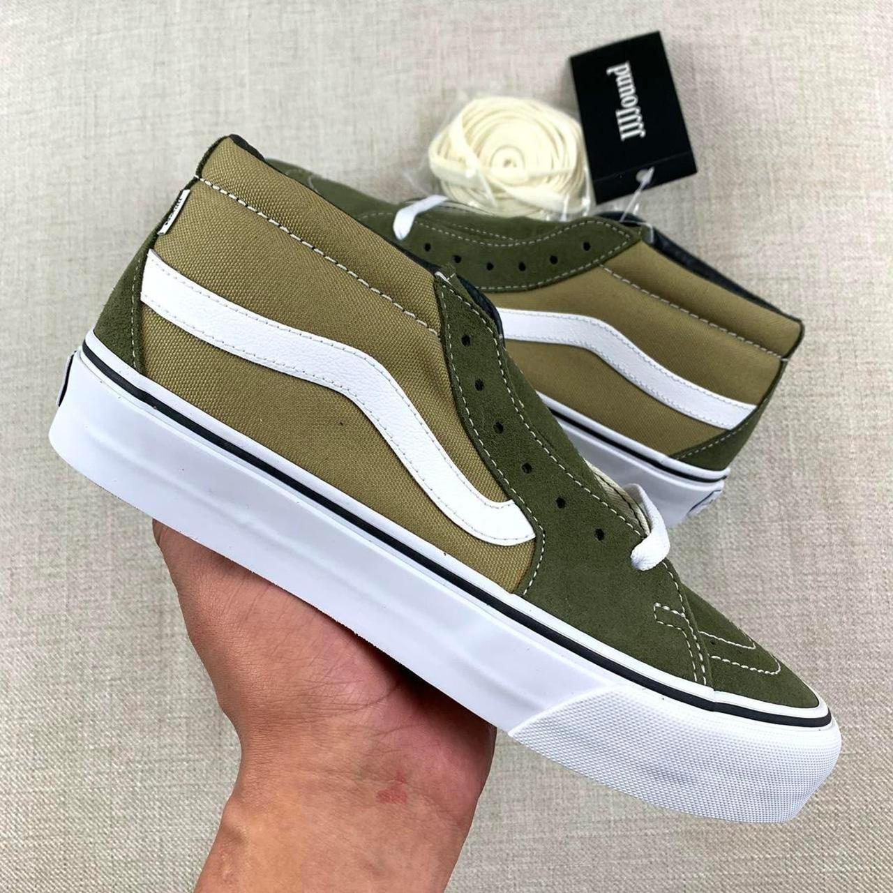 Jjjjound x Vans Sk8 Mid Green Men 7 Women 8.5 Depop