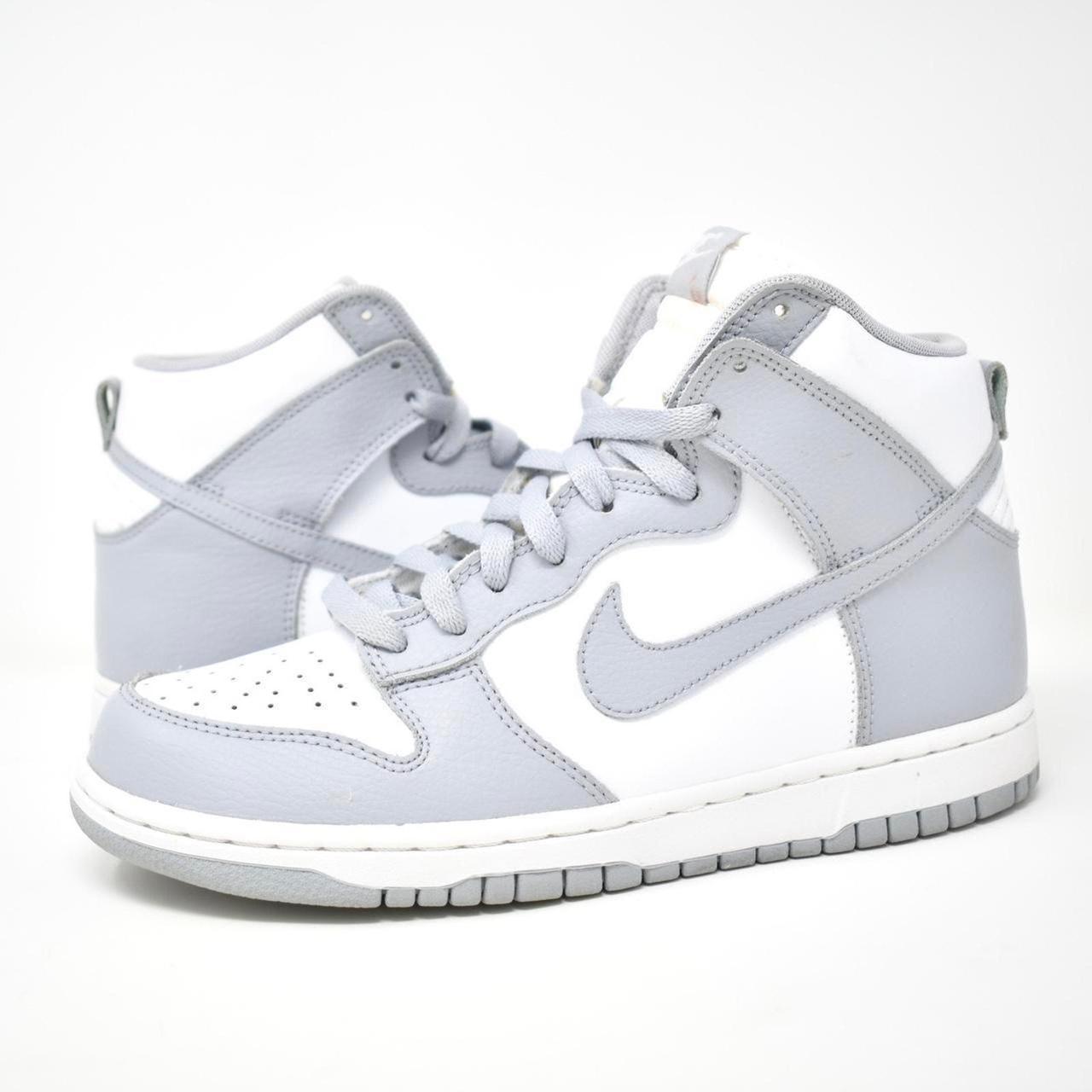 nike dunk high white wolf grey