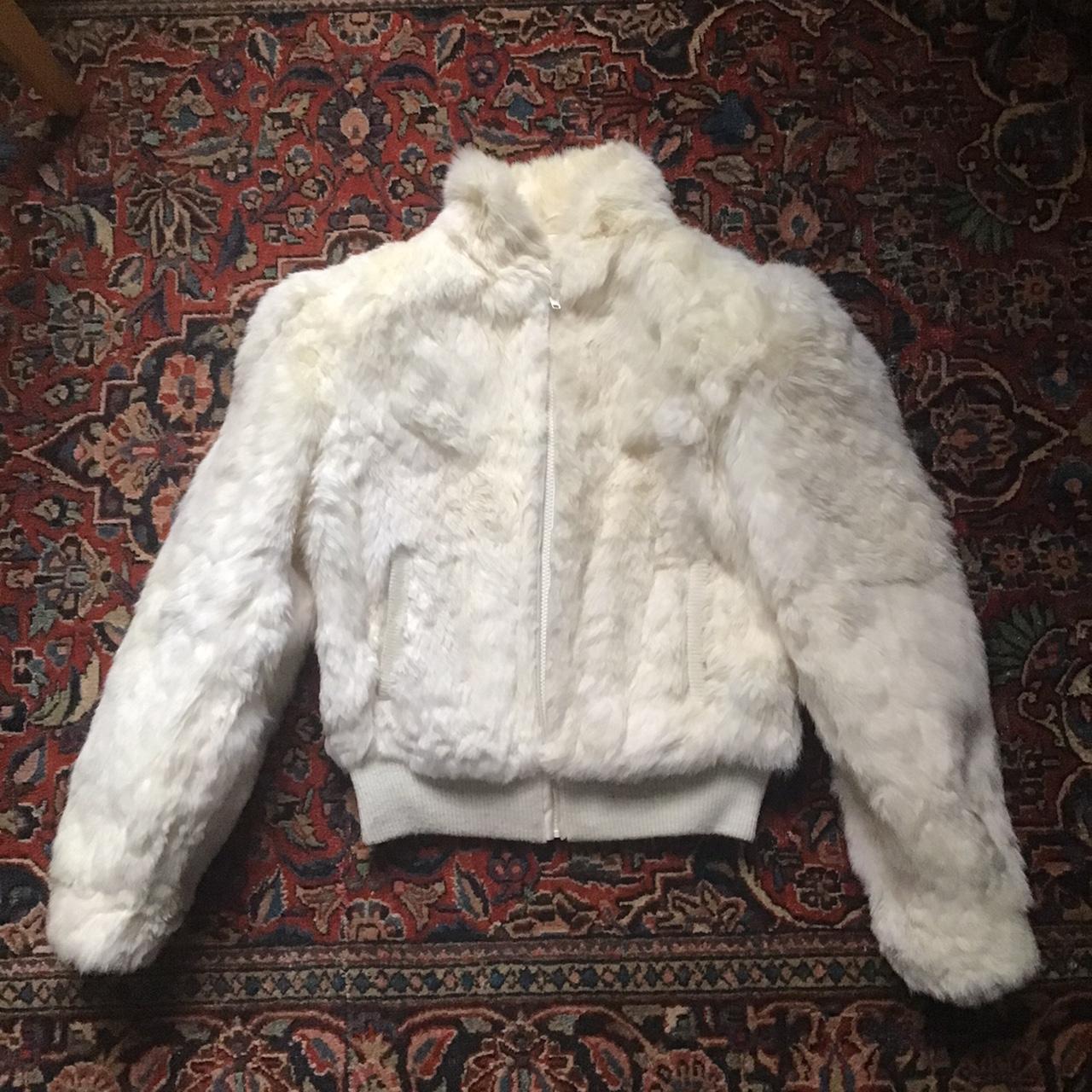 STUNNING genuine fur vintage y2k bomber jacket. This... - Depop