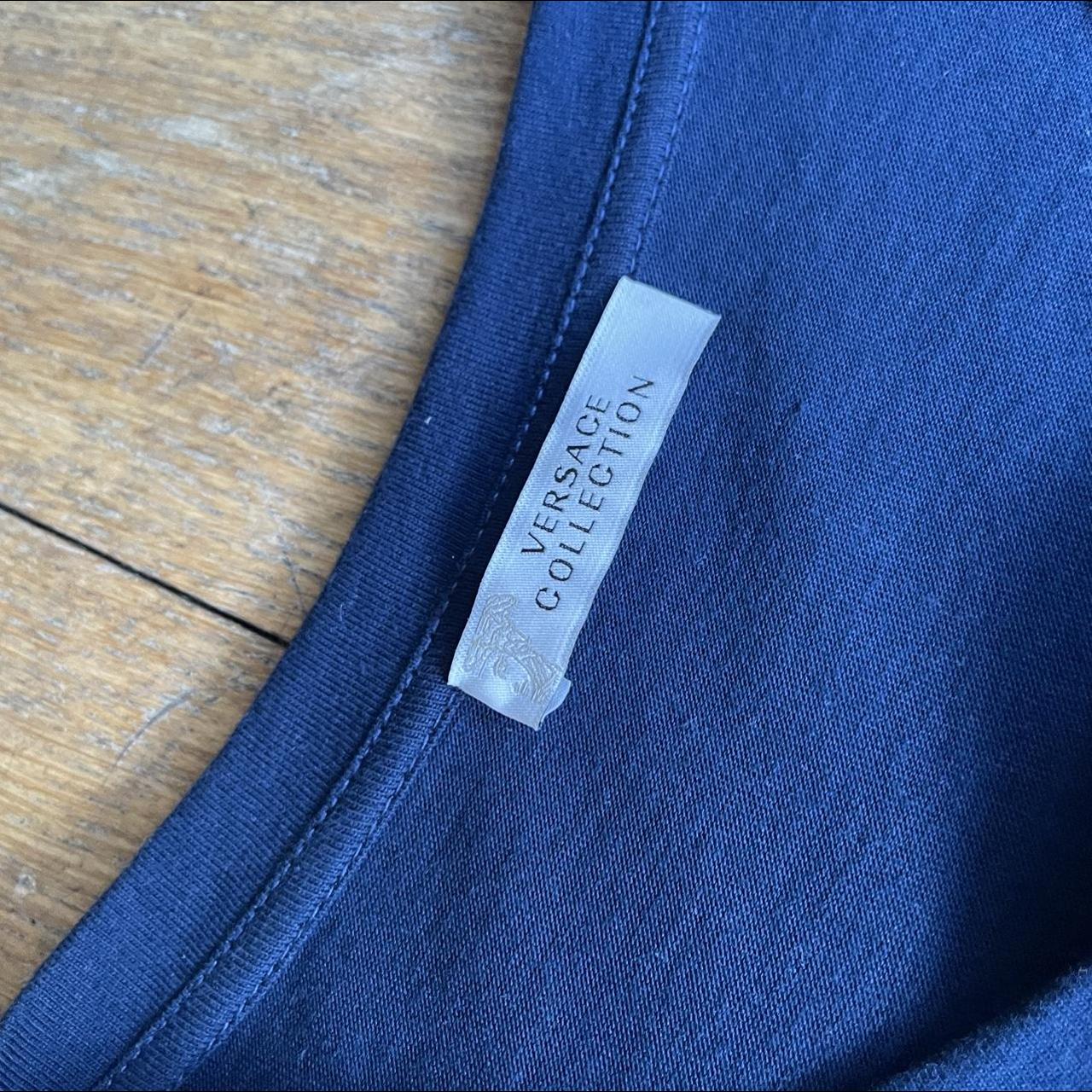 Mens Versace t shirt in navy blue. T shirt is a size... Depop