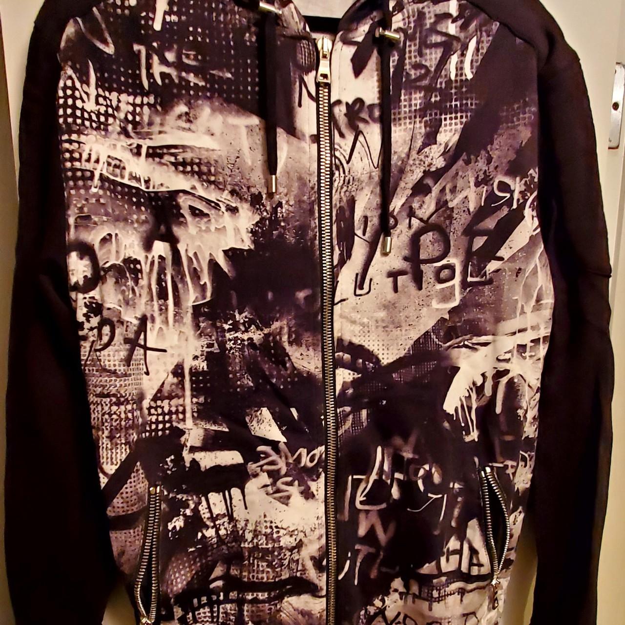 Balmain graffiti hoodie online