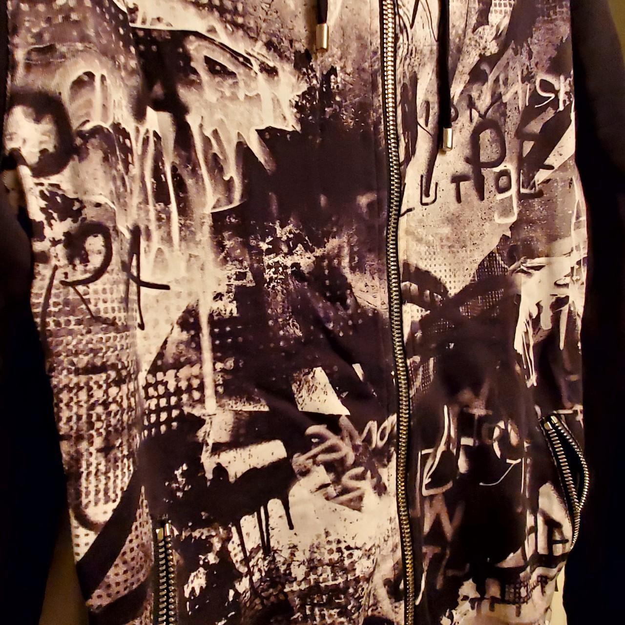 Balmain best sale graffiti hoodie