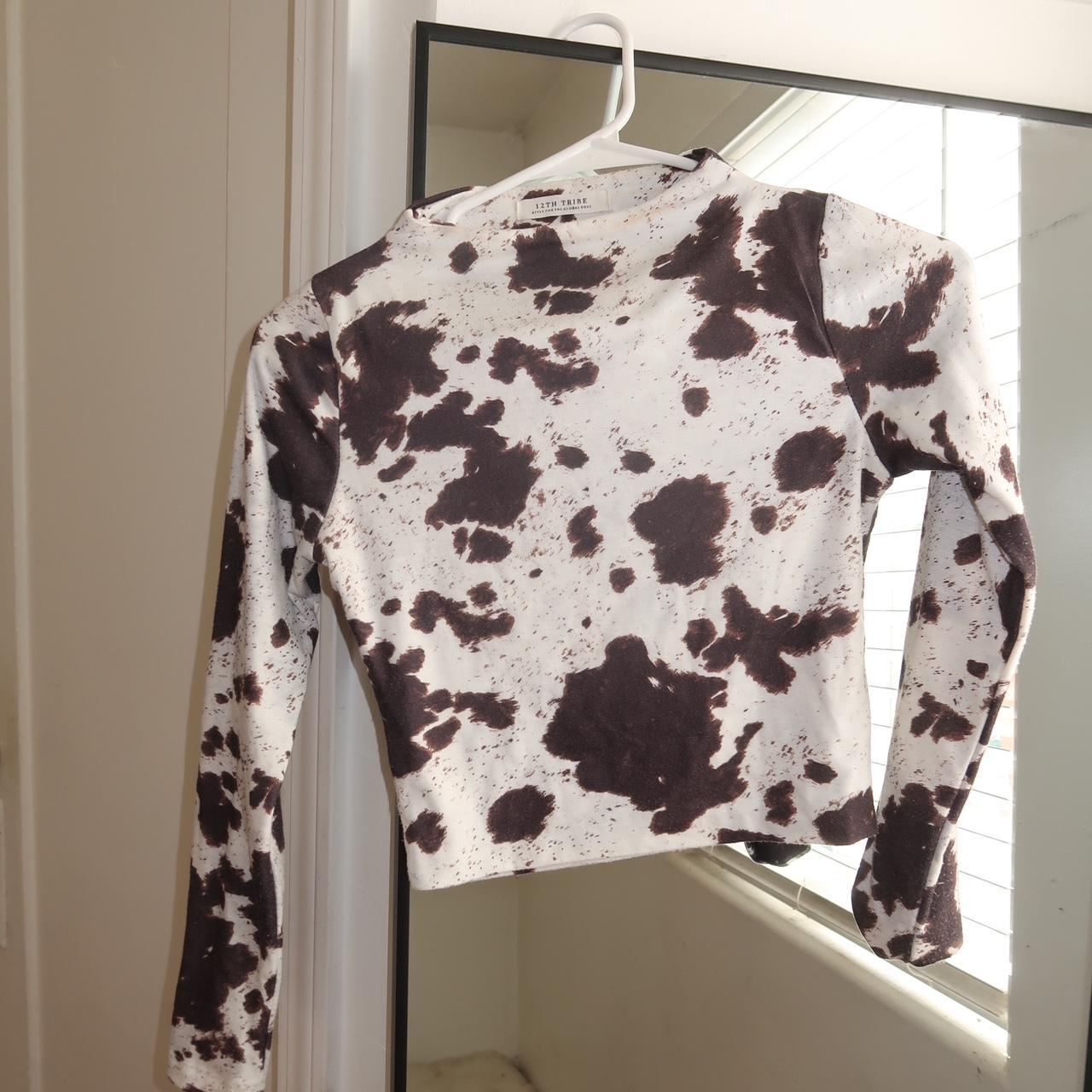 12th tribe buy cow print top