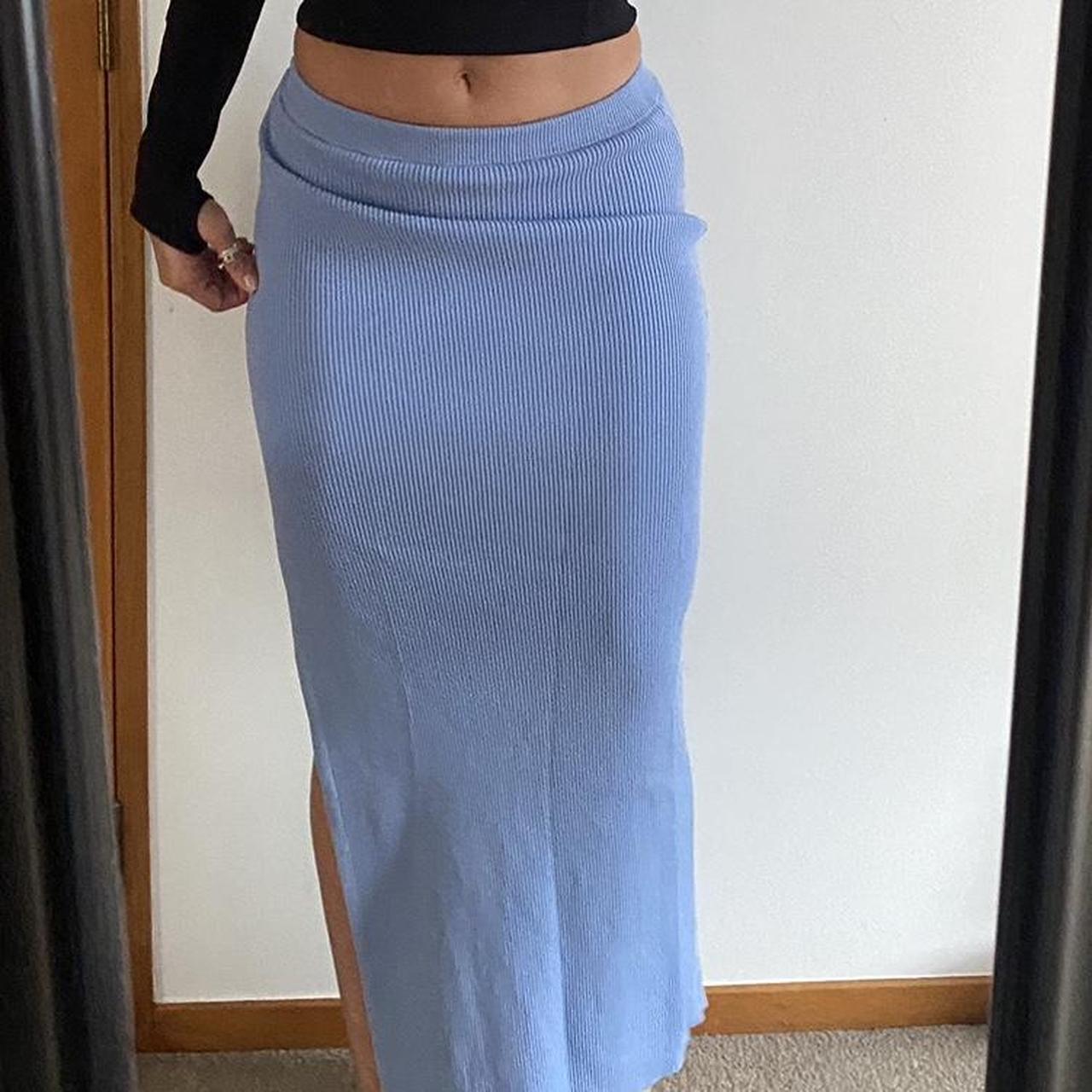 Glassons knit ribbed baby blue maxi midi