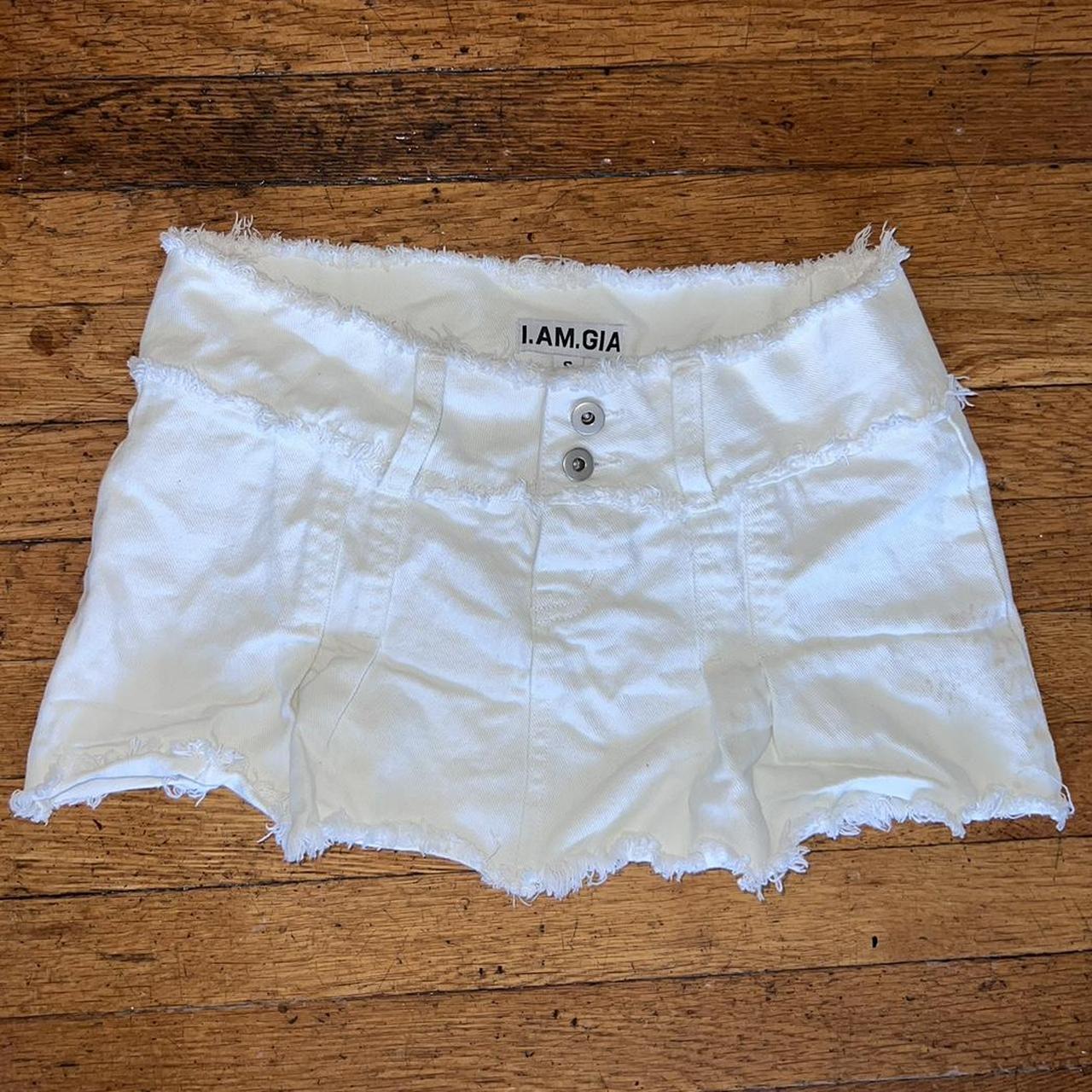 I.AM.GIA low rise denim white skirt Size small Has... Depop