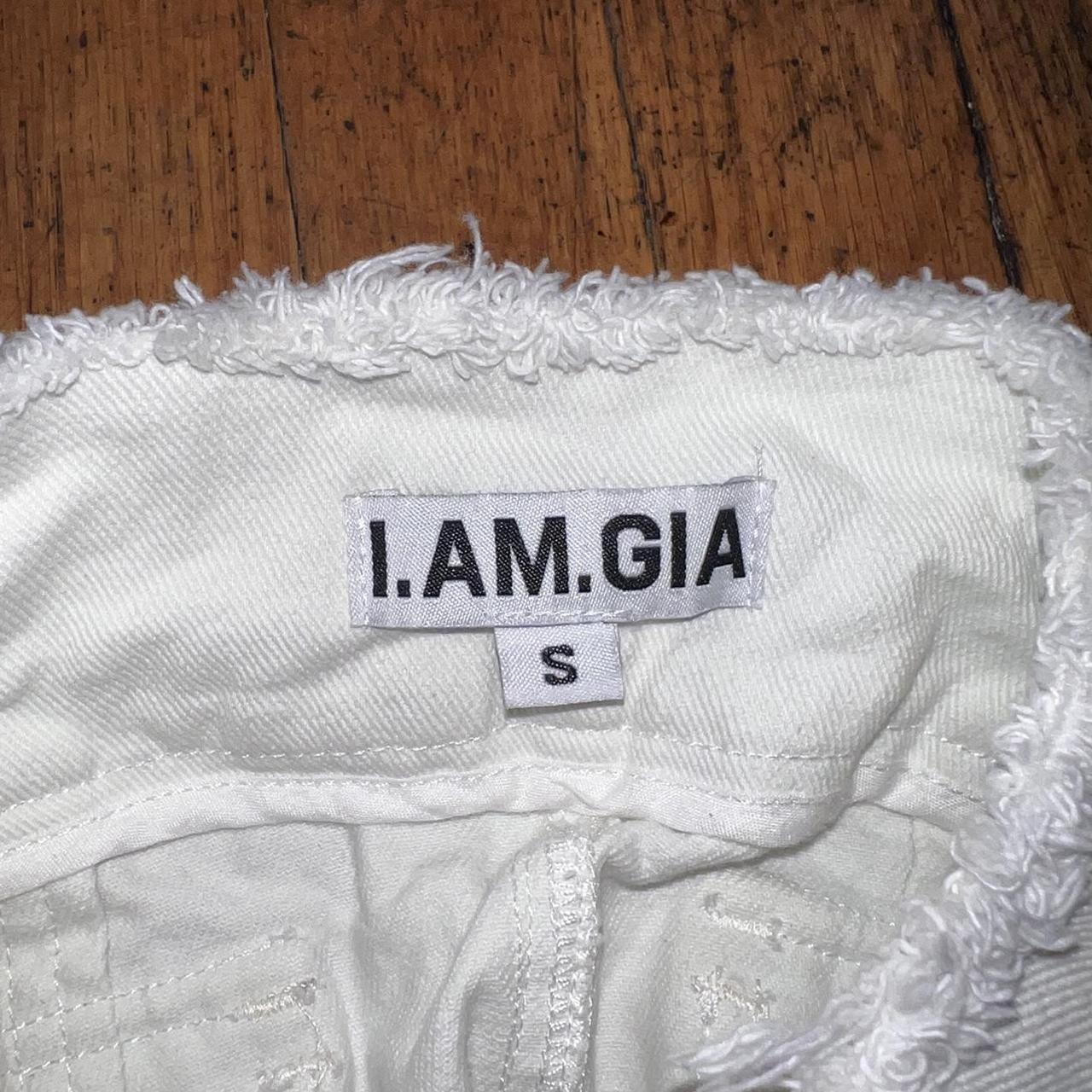 I.AM.GIA low rise denim white skirt Size small Has... Depop