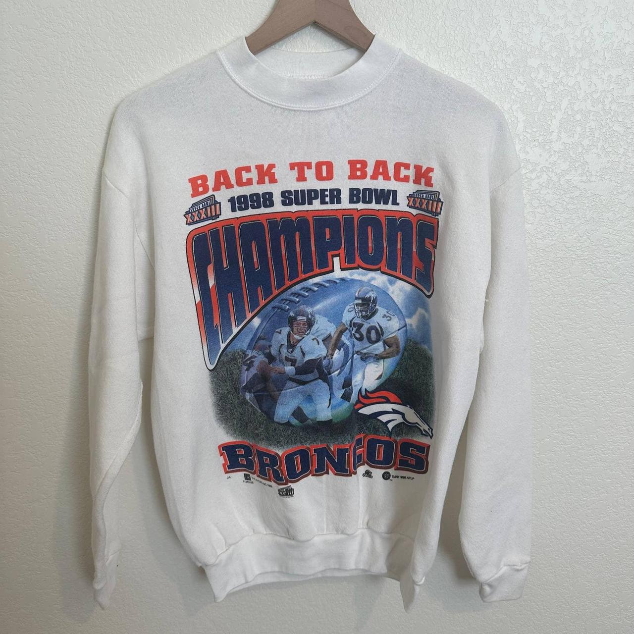 1998 NFL Denver Broncos Super Bowl Champions Vintage Sweatshirt