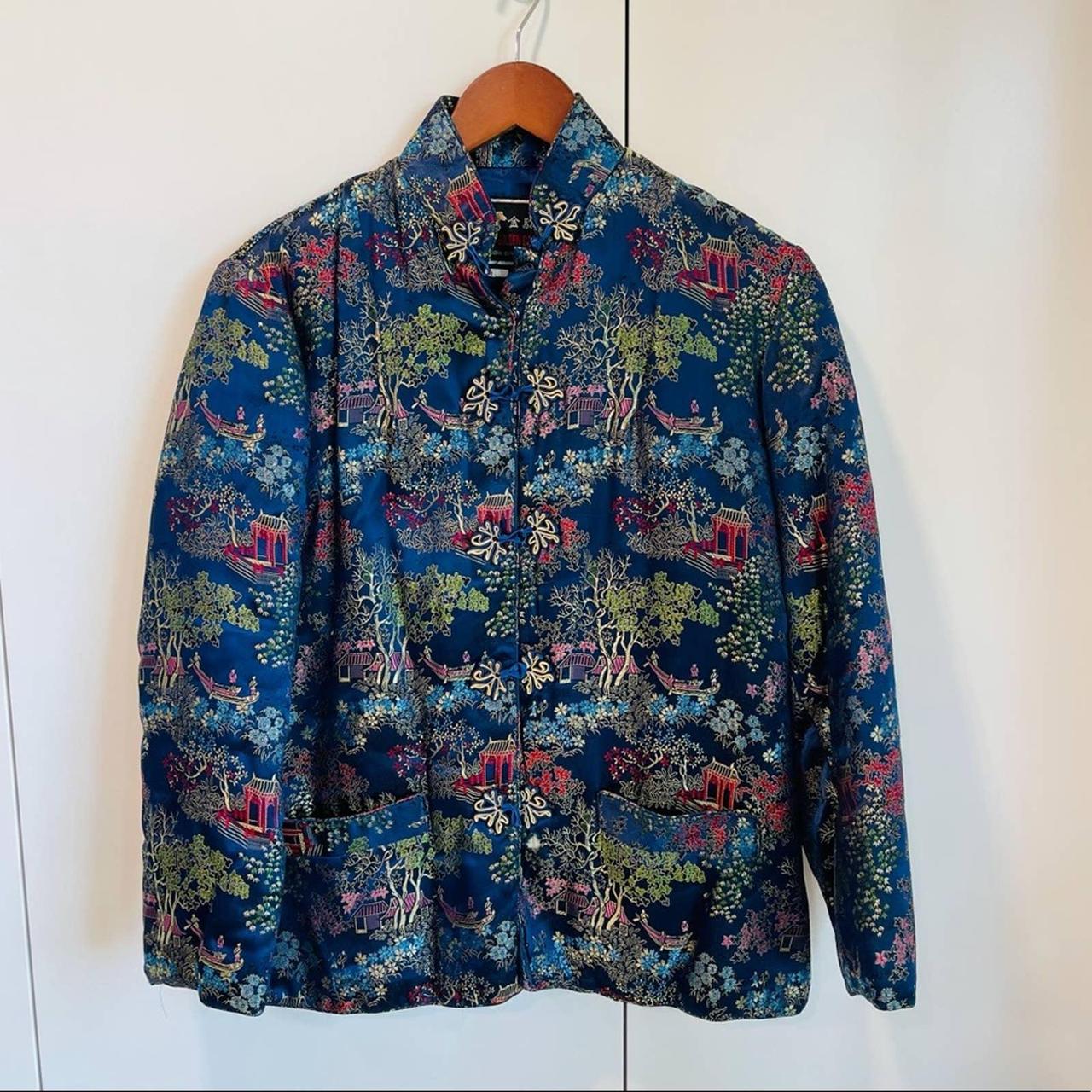 Womens’ Vintage Jacket, Asian Tang Coat, Quilted,... - Depop