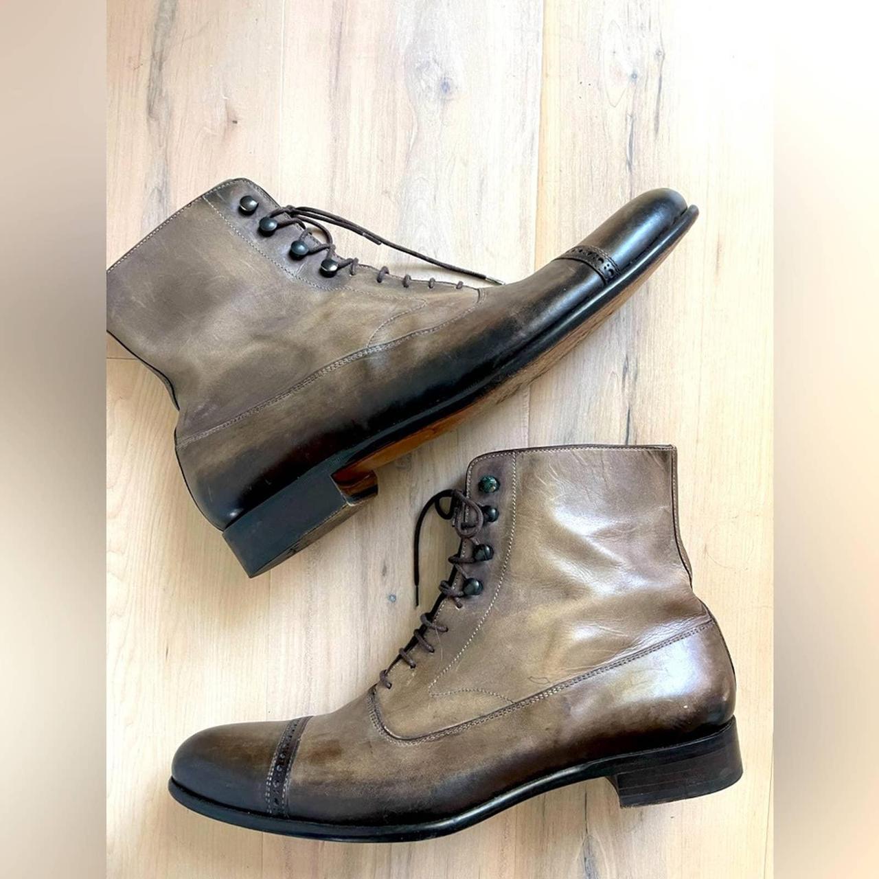 Francesco Benigno Hand Burnished Ankle Boots Uk Depop