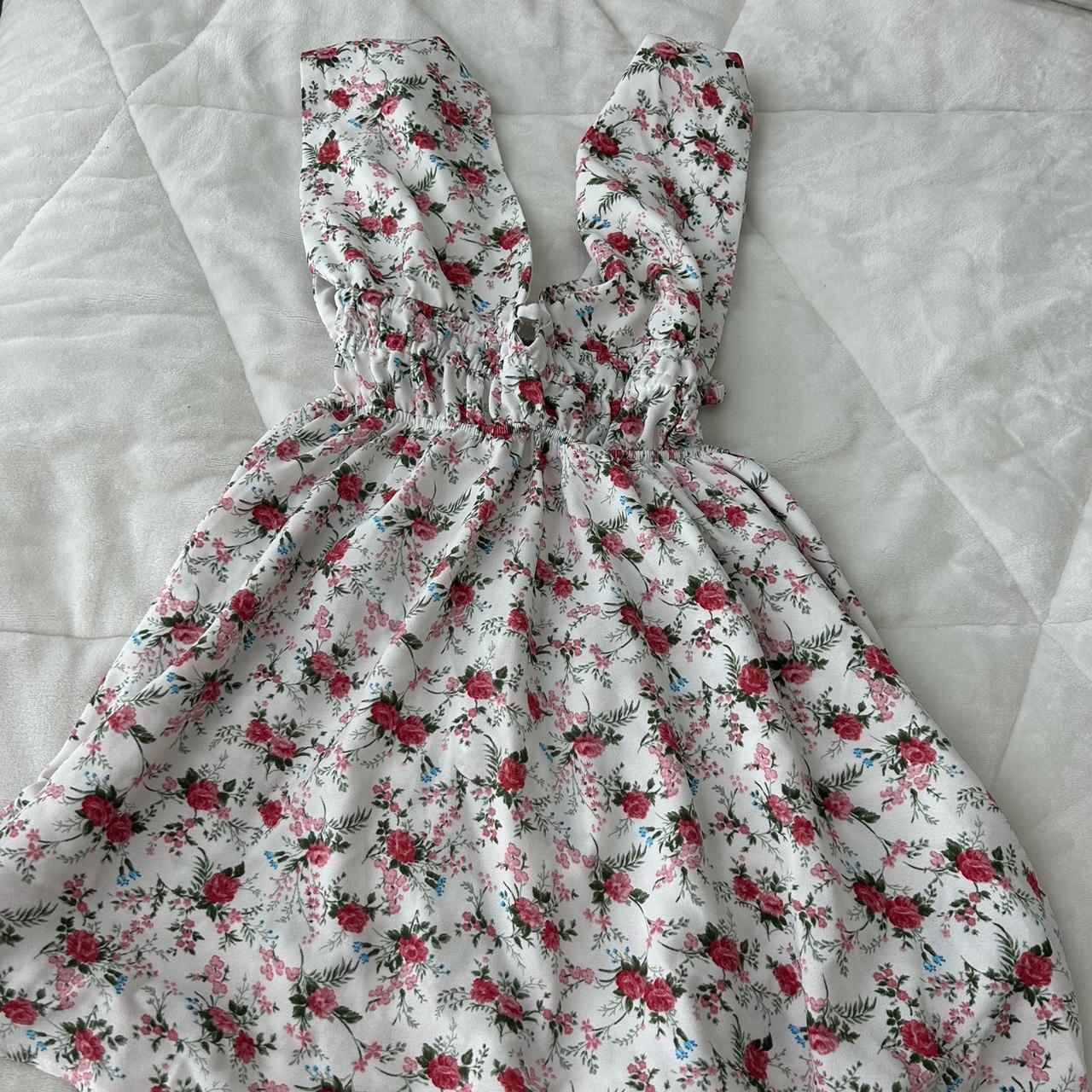 Flower cute mini dress Depop