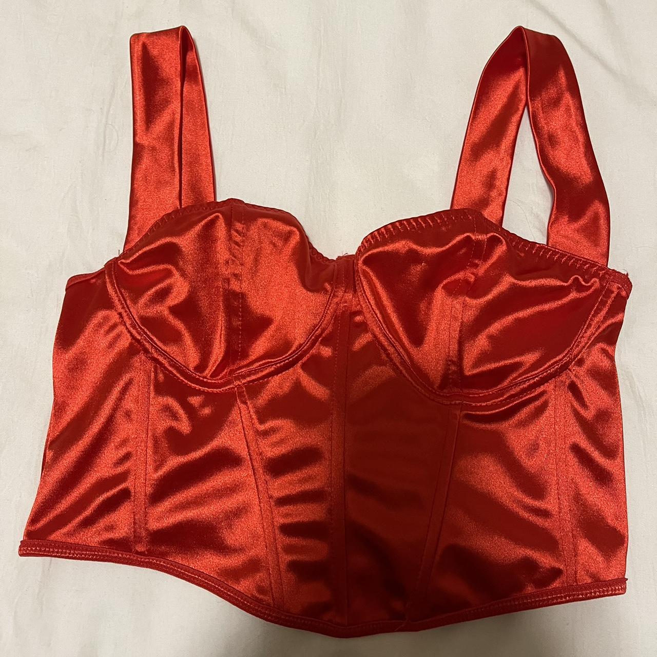 Women S Red Corset Depop