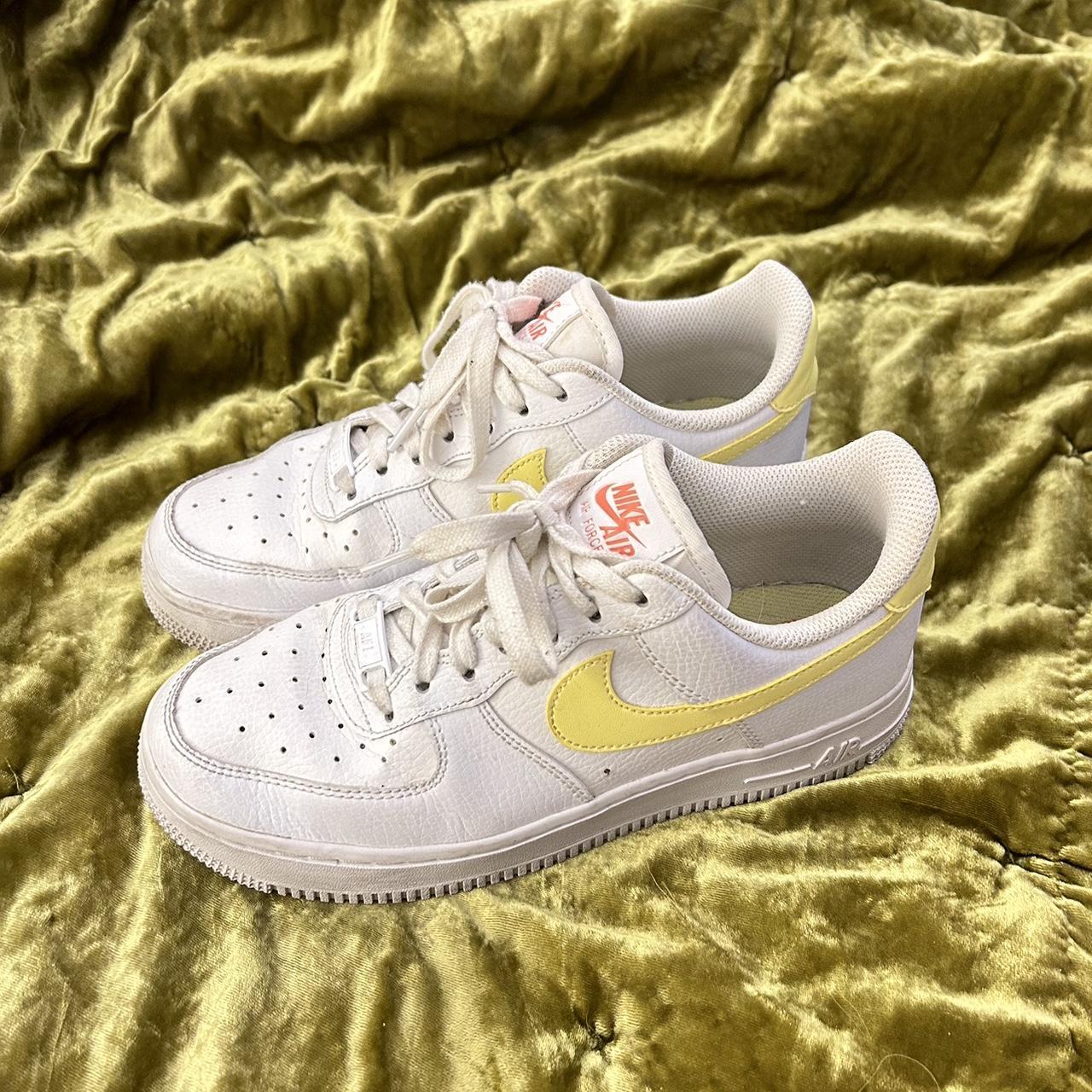 Air force 1 white bright sale citron