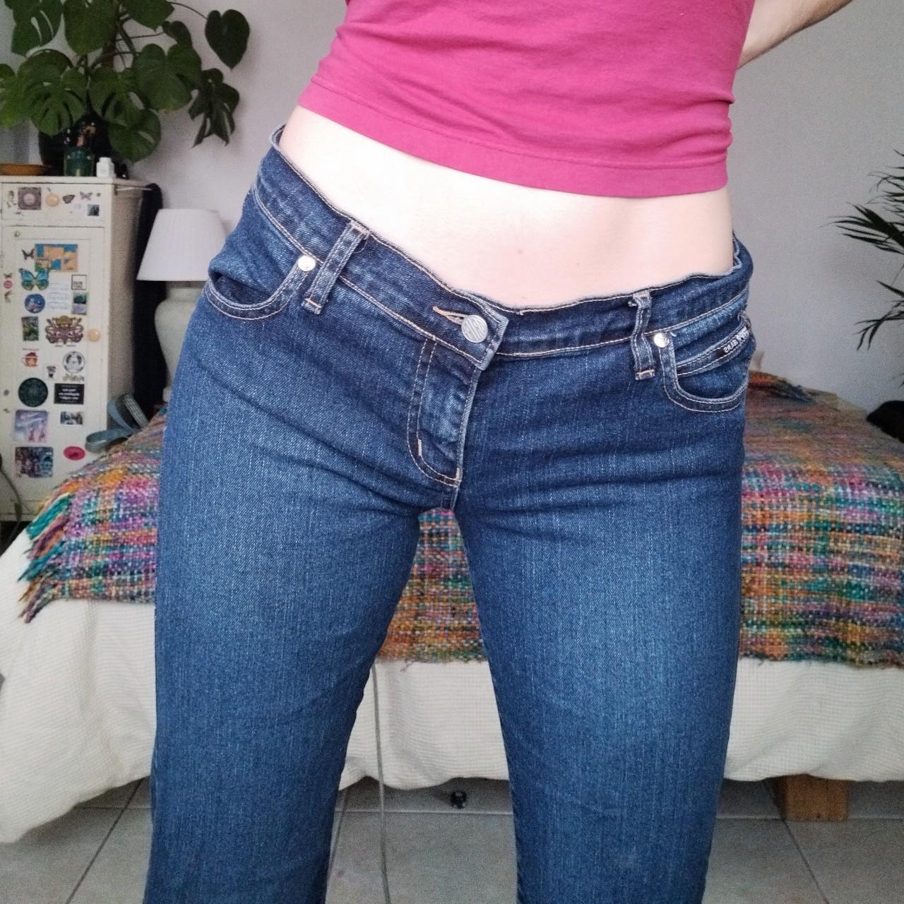 Low waist y2k stretch fit jeans Brand is Gripp... Depop