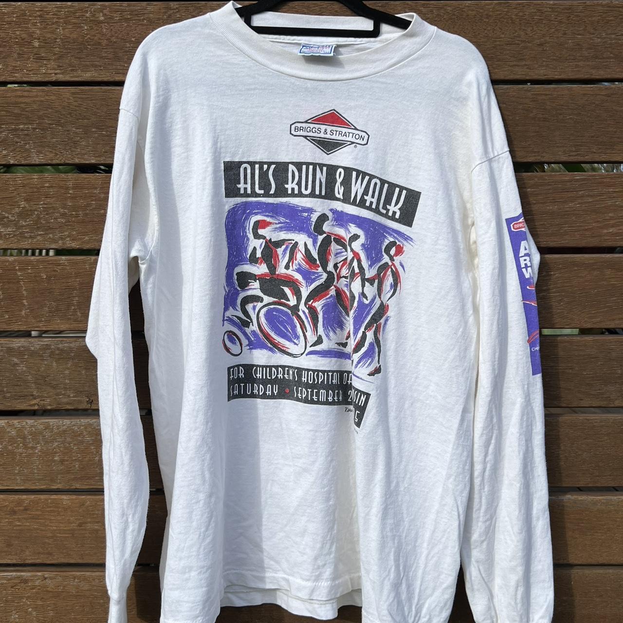 Vintage als run and walk long sleeve T-shirt Size L... - Depop