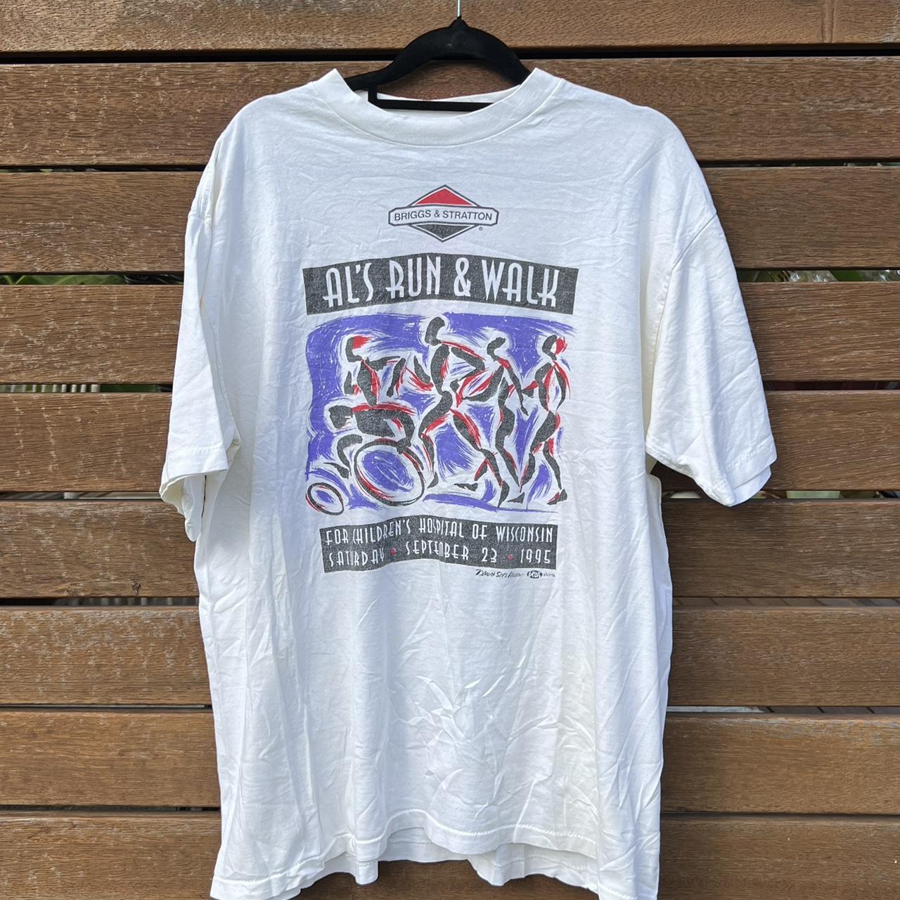 Vintage als run & walk T-shirt Size XL PLEASE... - Depop