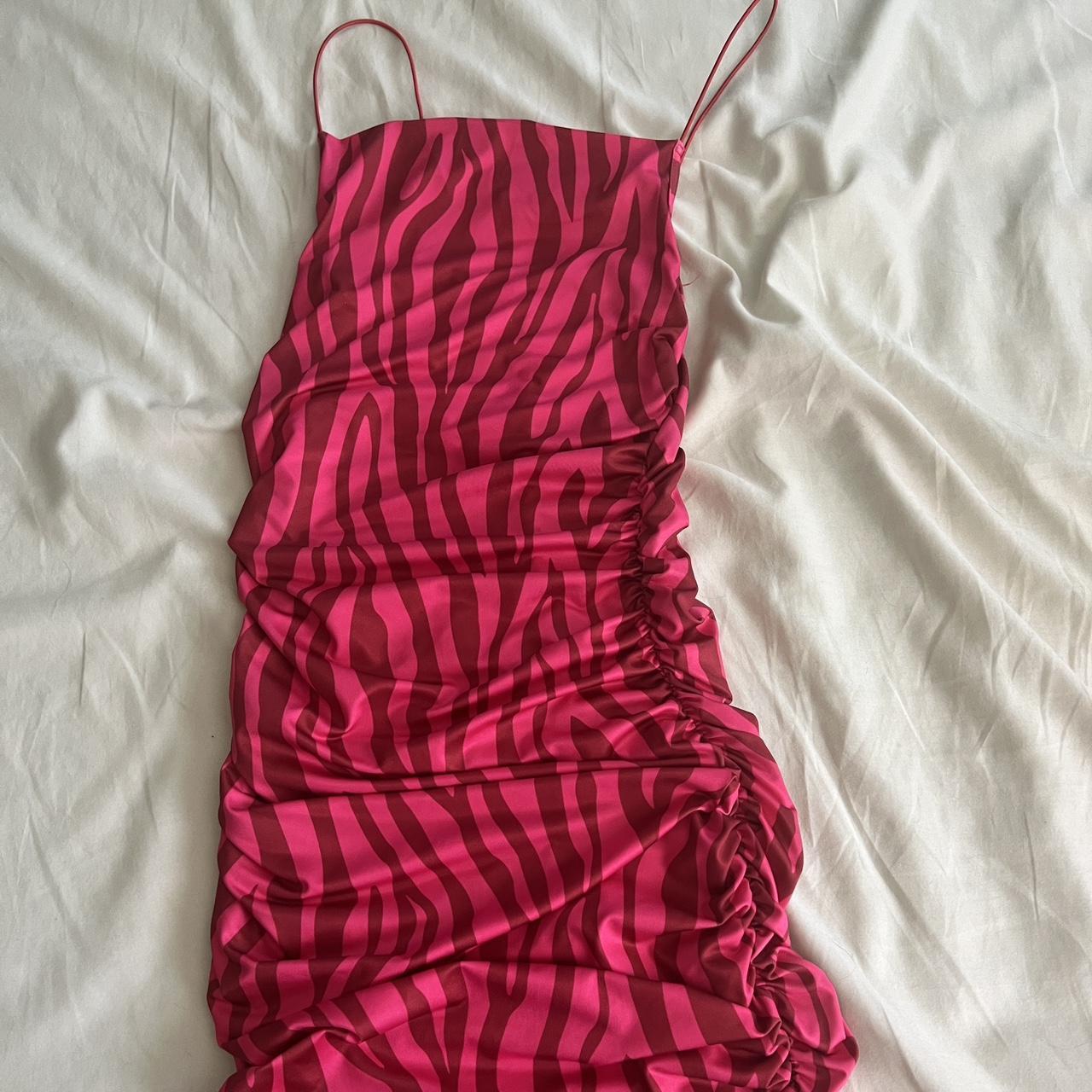 Kendall Jenner birthday pink zebra print mini dress.... - Depop