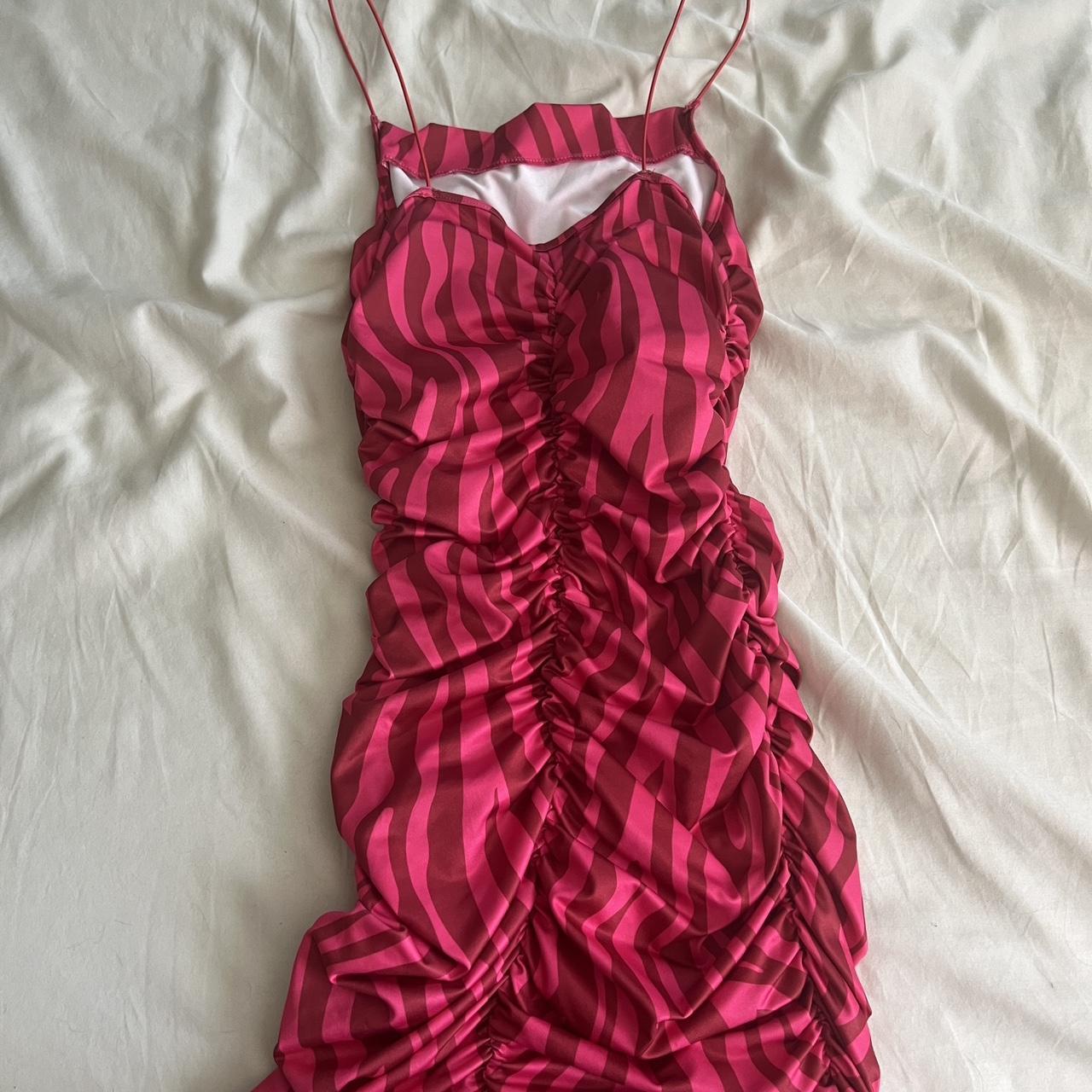 Kendall Jenner birthday pink zebra print mini dress.... - Depop