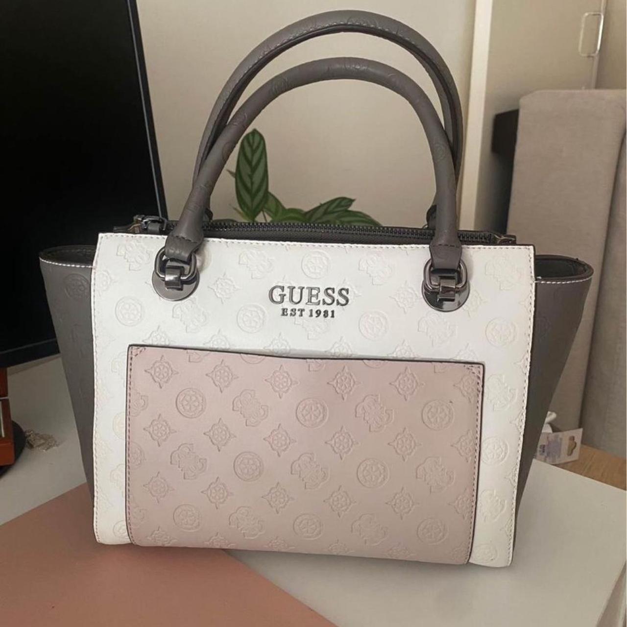 Guess Ilenia Society Satchel Purse Handbag White. Depop