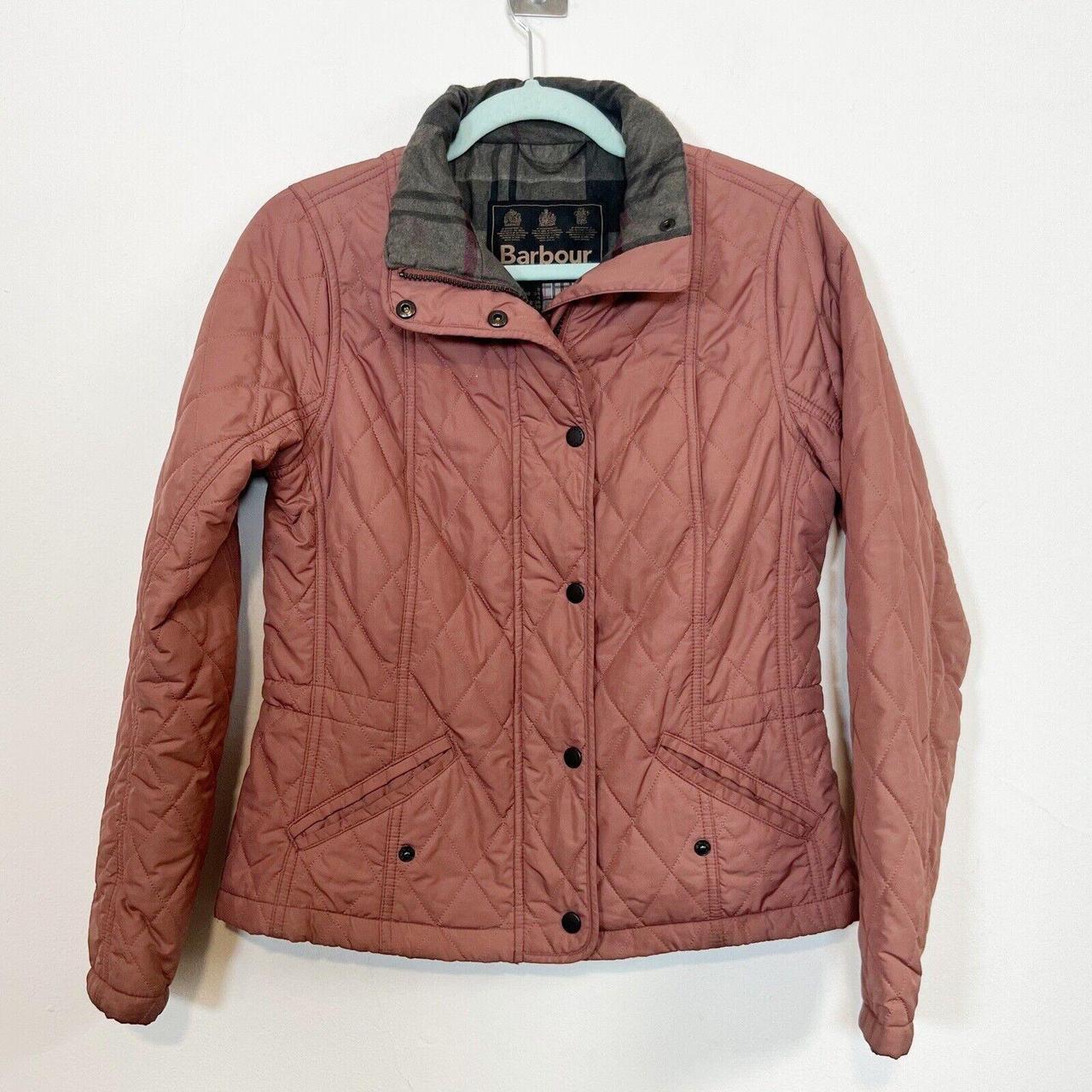 Ladies pink quilted swimmy barbour jacket