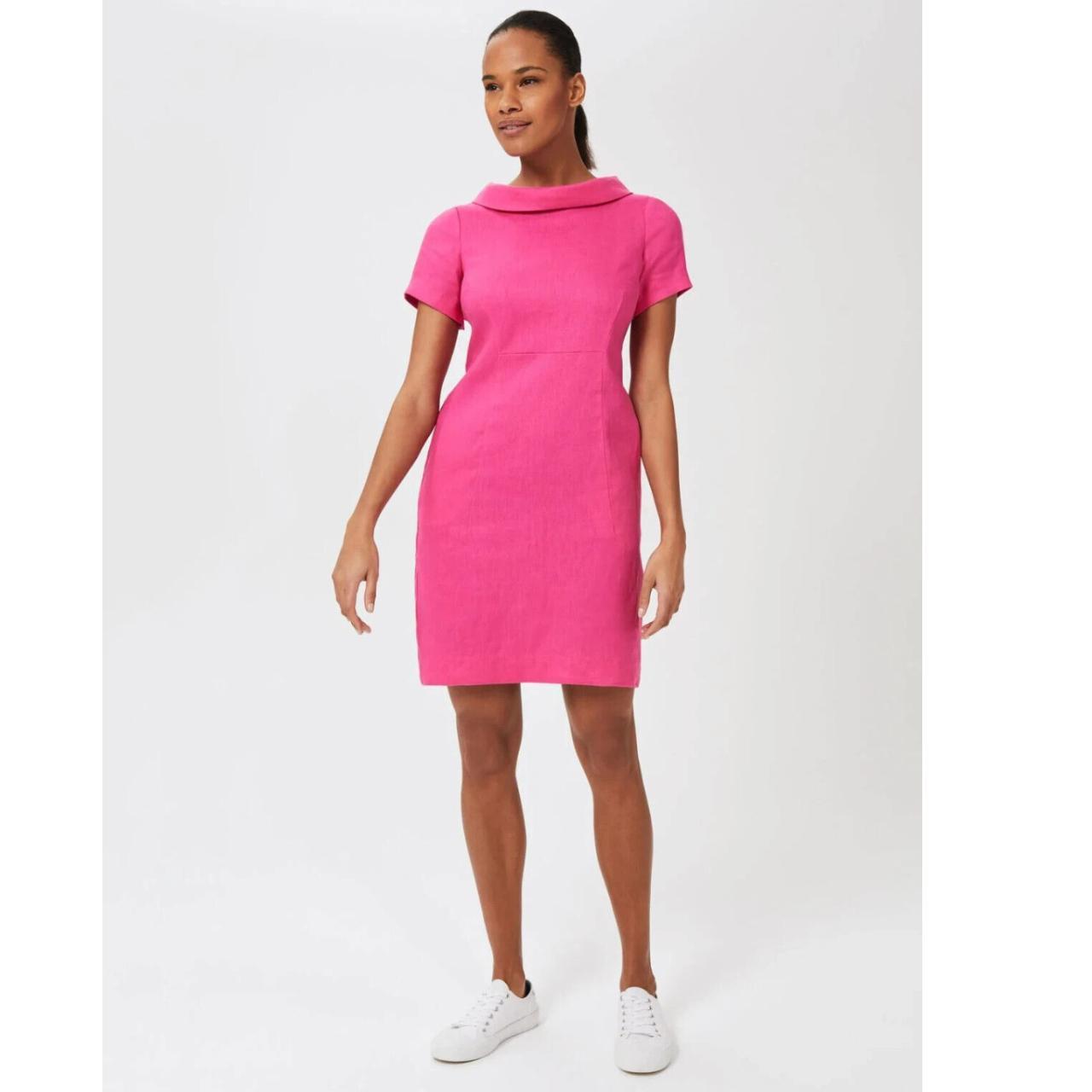 Linen sheath 2024 dress with sleeves