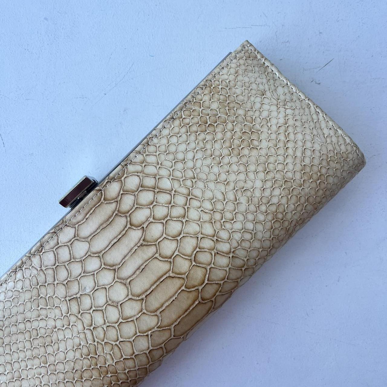 Beige snakeskin clutch bag best sale