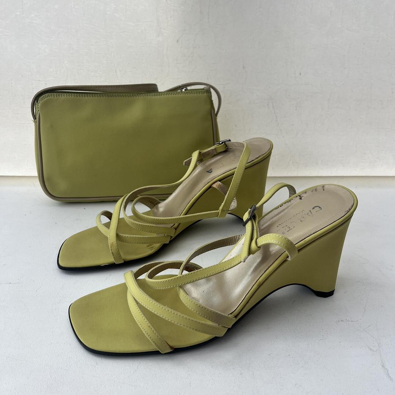 Carvela VTG Matching Shoes Bag Nylon EU 39.5 Lime