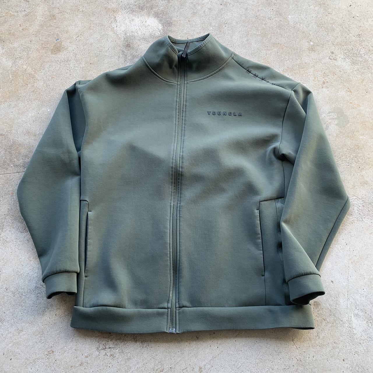 YoungLA Zip Up 💚 Size Large, measures 28 length 22... - Depop