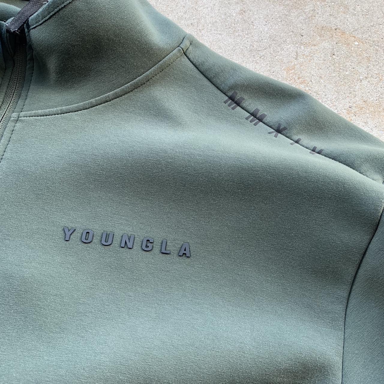 YoungLA Zip Up 💚 Size Large, measures 28 length 22... - Depop