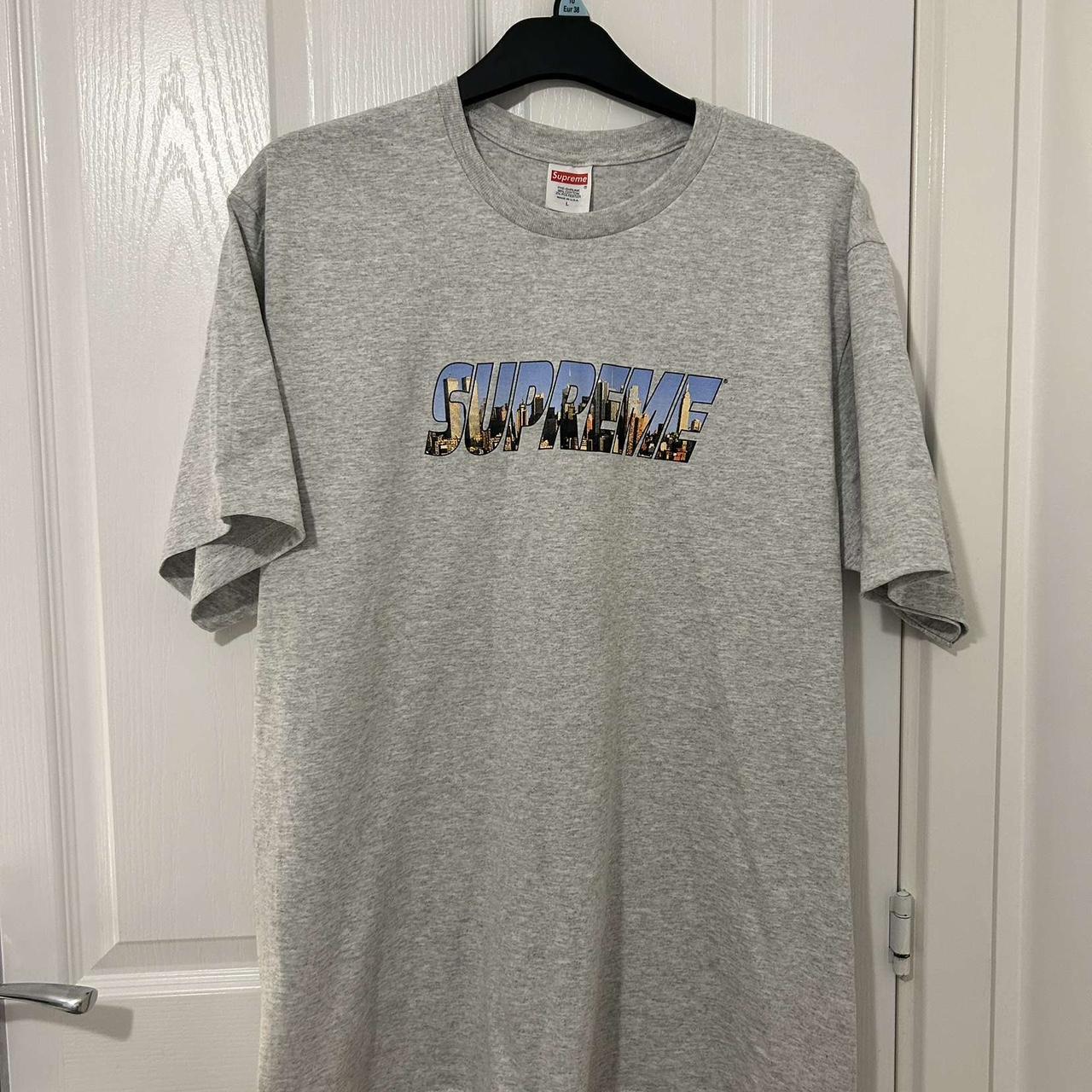 Supreme Gotham Tee Size XL in Faded Blue... - Depop