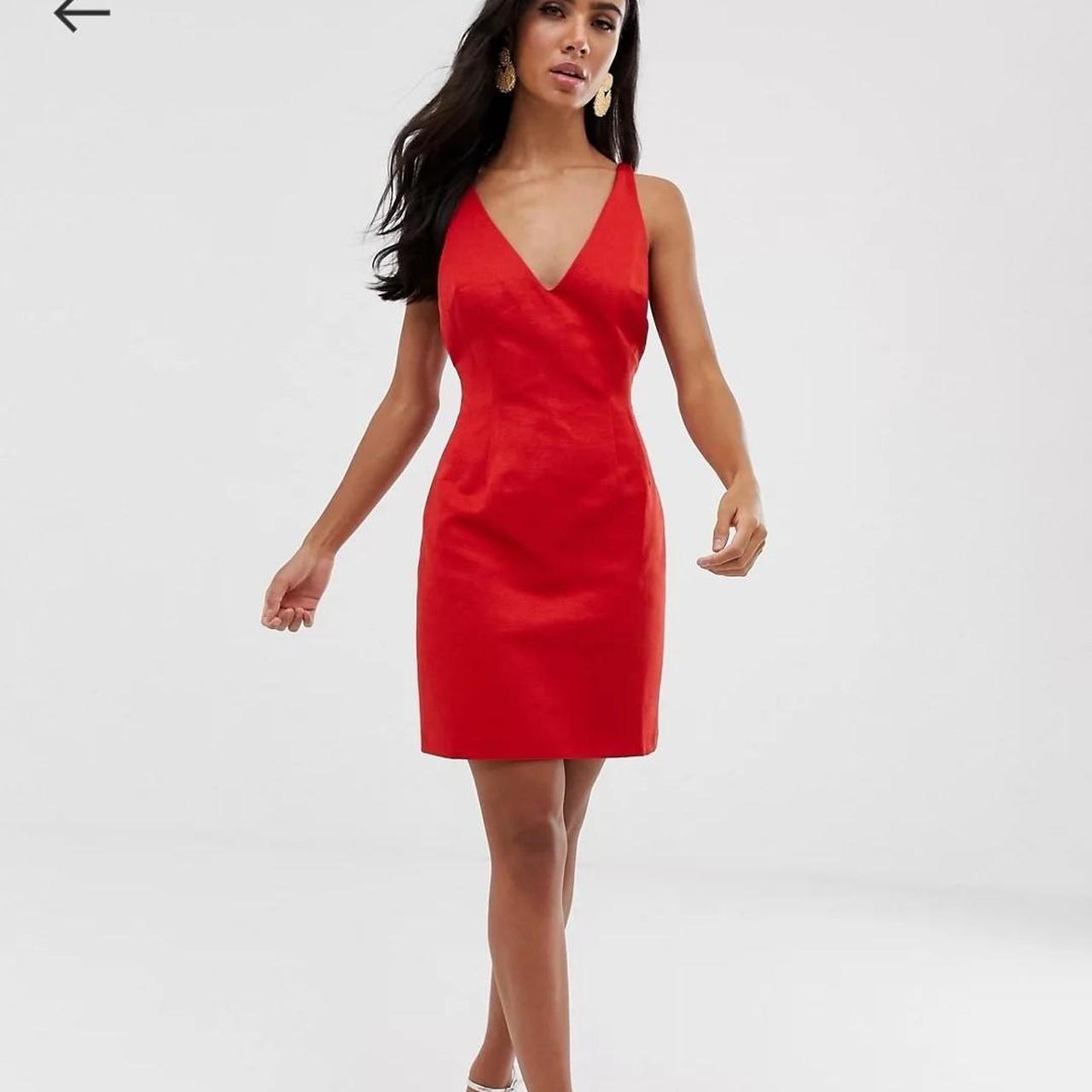 ASOS Women's Red Dress Depop