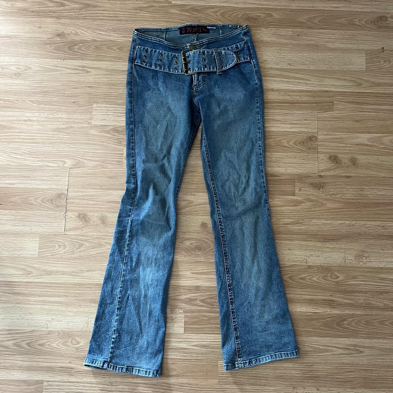 mudd low rise jeans no pockets in the back... - Depop