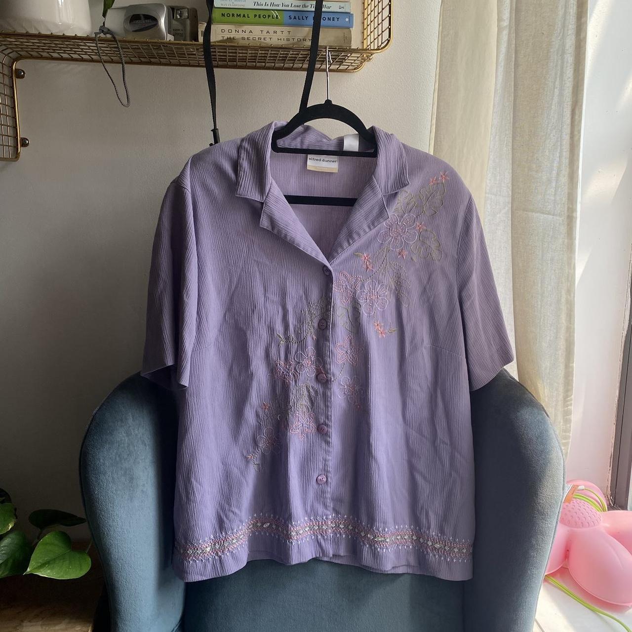 Alfred Dunner Women's Purple Shirt