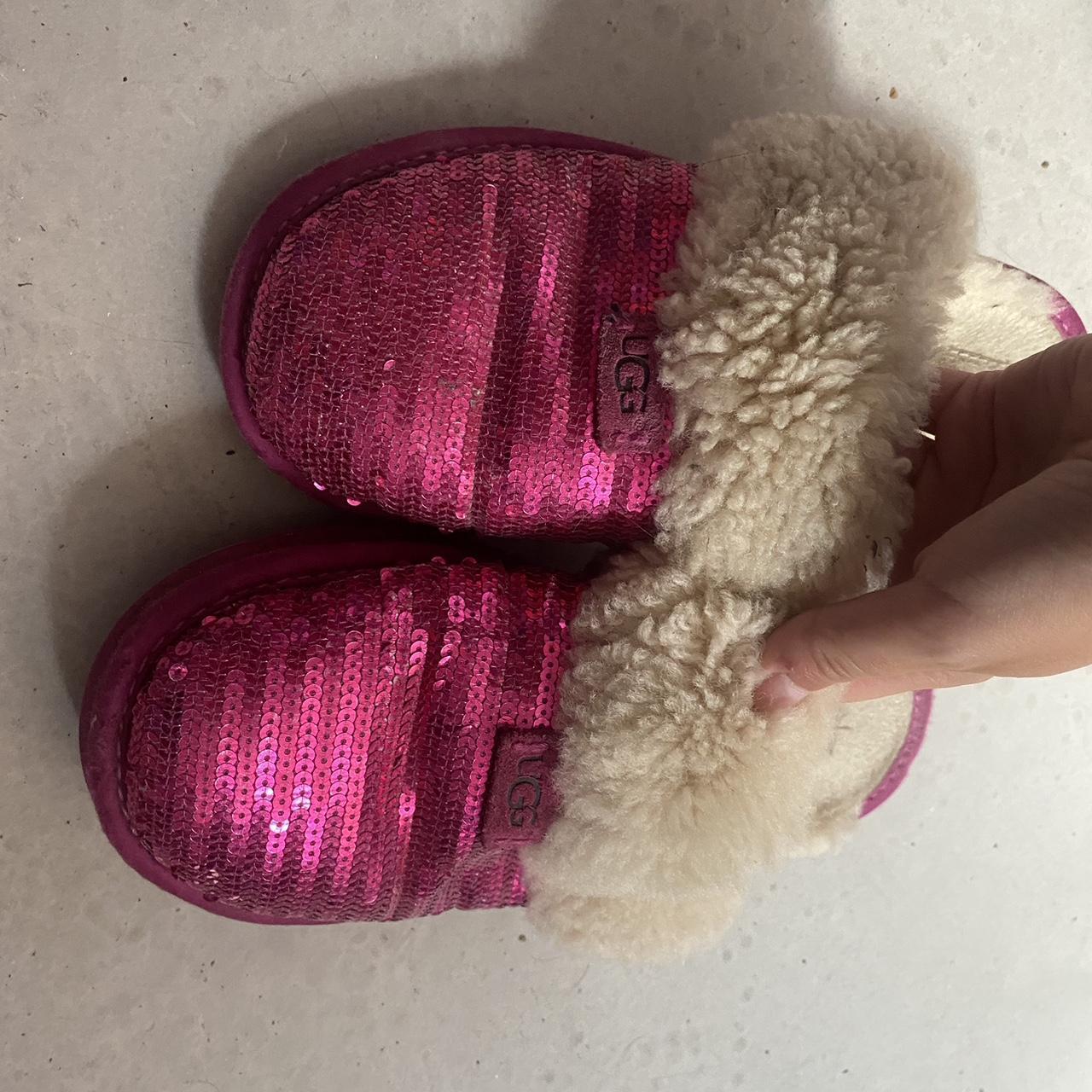 pink glitter ugg slippers Depop