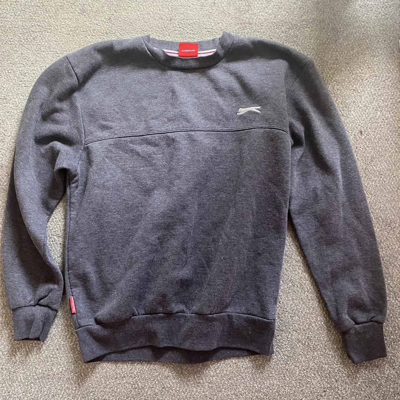 Grey slazenger jumper Depop