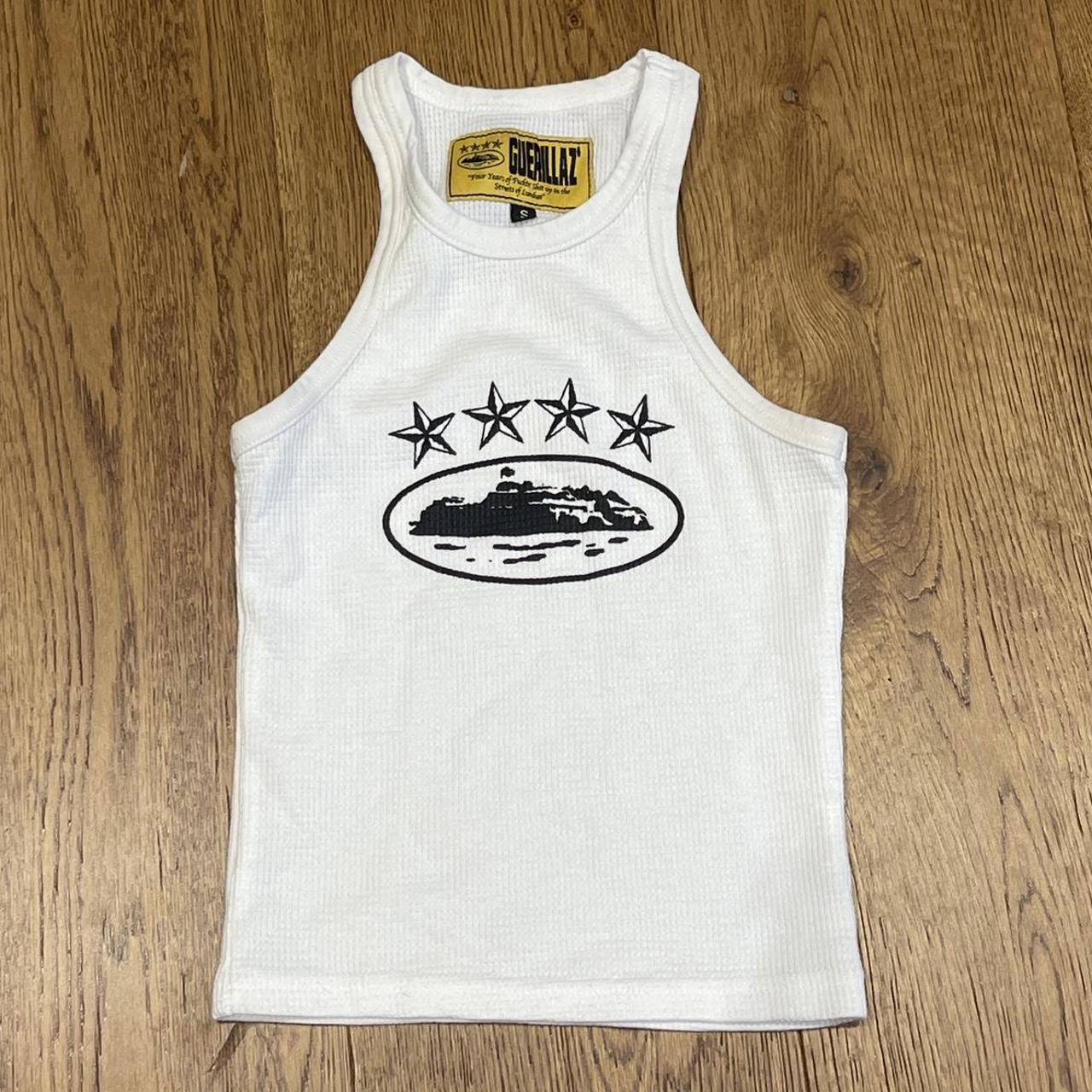 White Corteiz tank top Corteiz/ Crtz 4 star 4 year | Depop