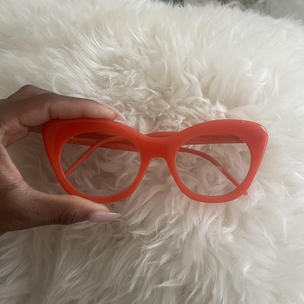 Zeelool Orange oversized frame Barely worn ) Depop