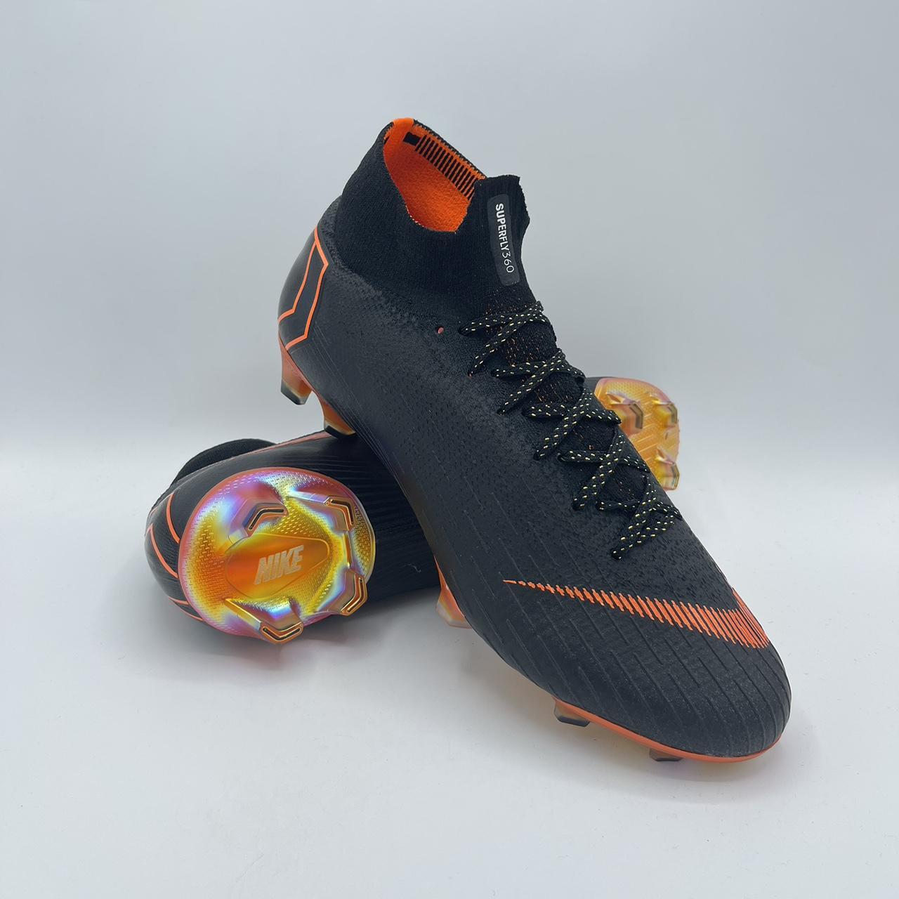 Nike Superfly 6 Elite FG Black And Orange Football... - Depop