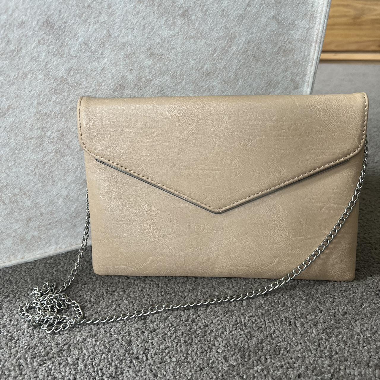 Collett clutch with chain in a nude safe with silver... - Depop