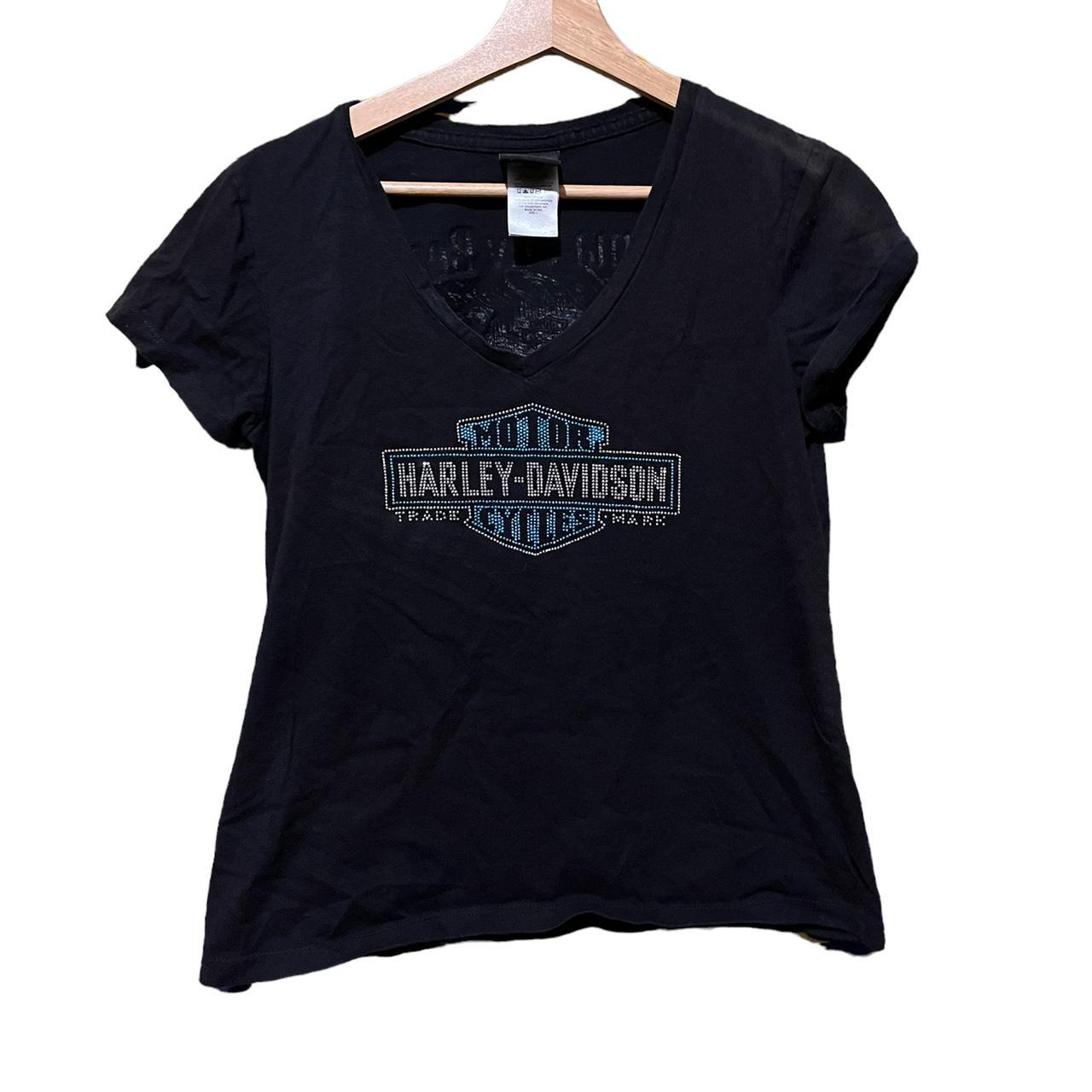 Harley Davidson Women's Black T-shirt | Depop