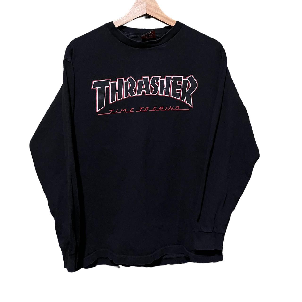 Thrasher Men's Black T-shirt | Depop