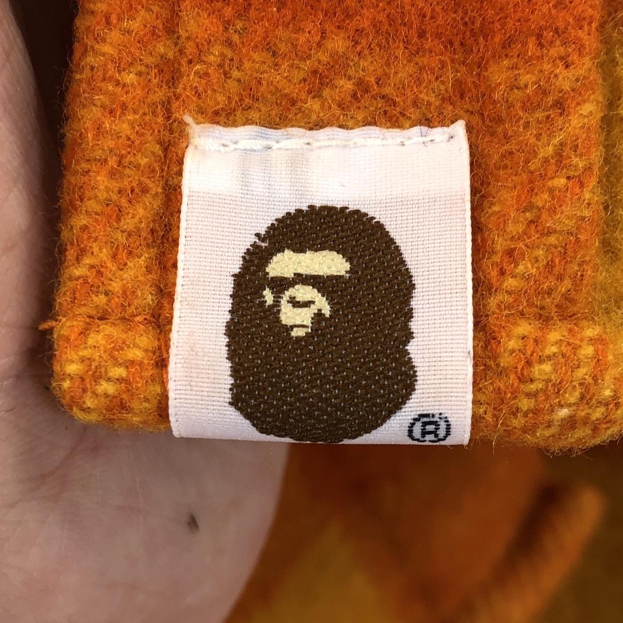 Bape Orange Flannel Size : L Good condition, got... - Depop