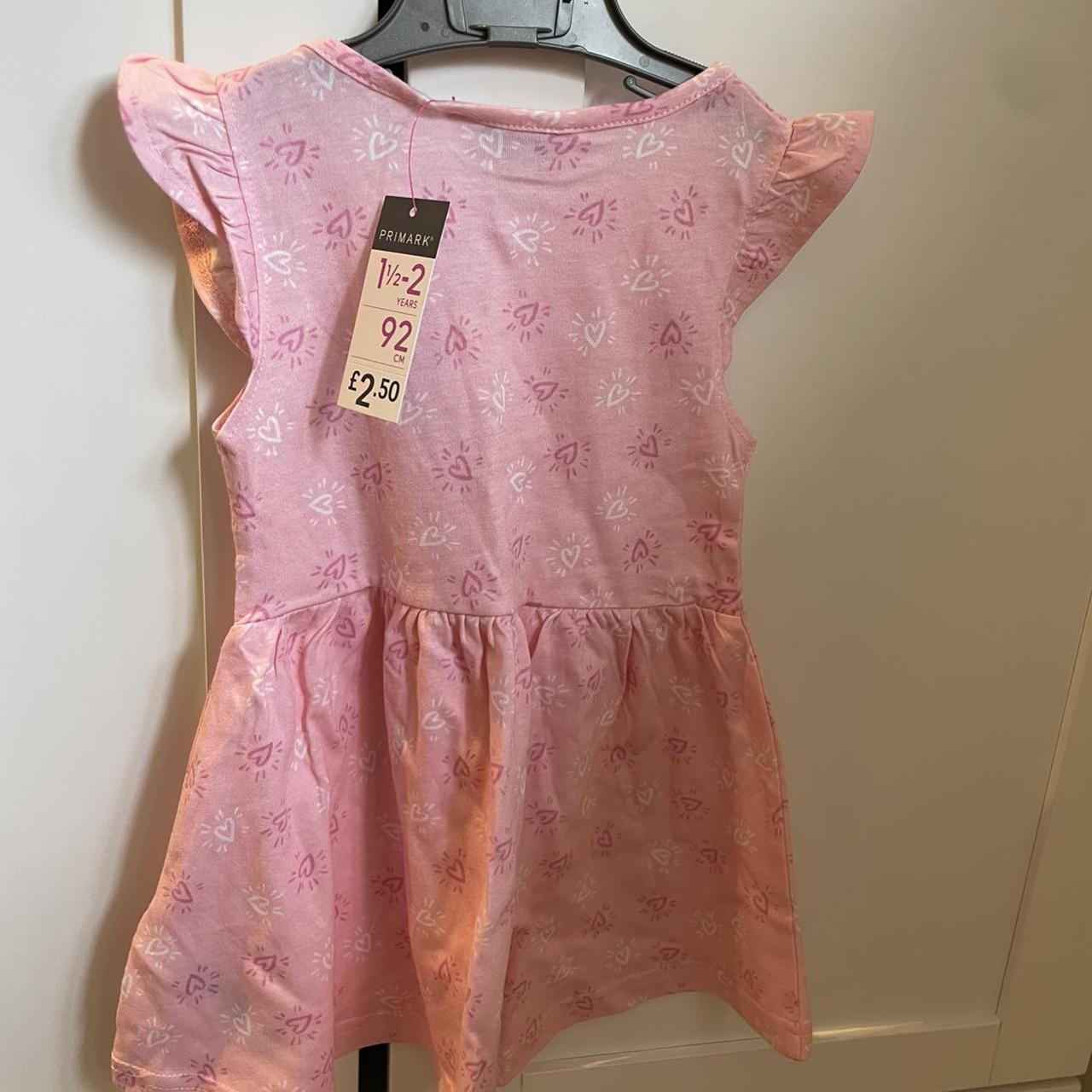 Primark Baby Girl Pink Heart Print Sundress Size... Depop
