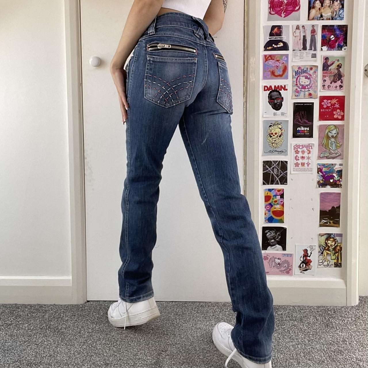 90s y2k Roxy jeans Cool vintage low waisted jeans… - Depop
