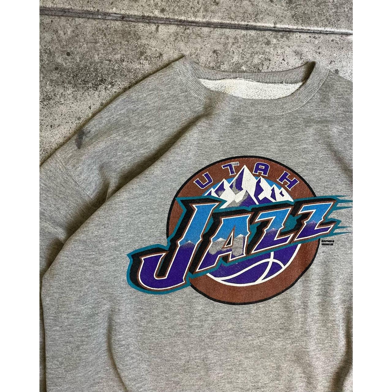 Utah Jazz Sweatshirt (XXL) - 1990s Tagged Size - - Depop