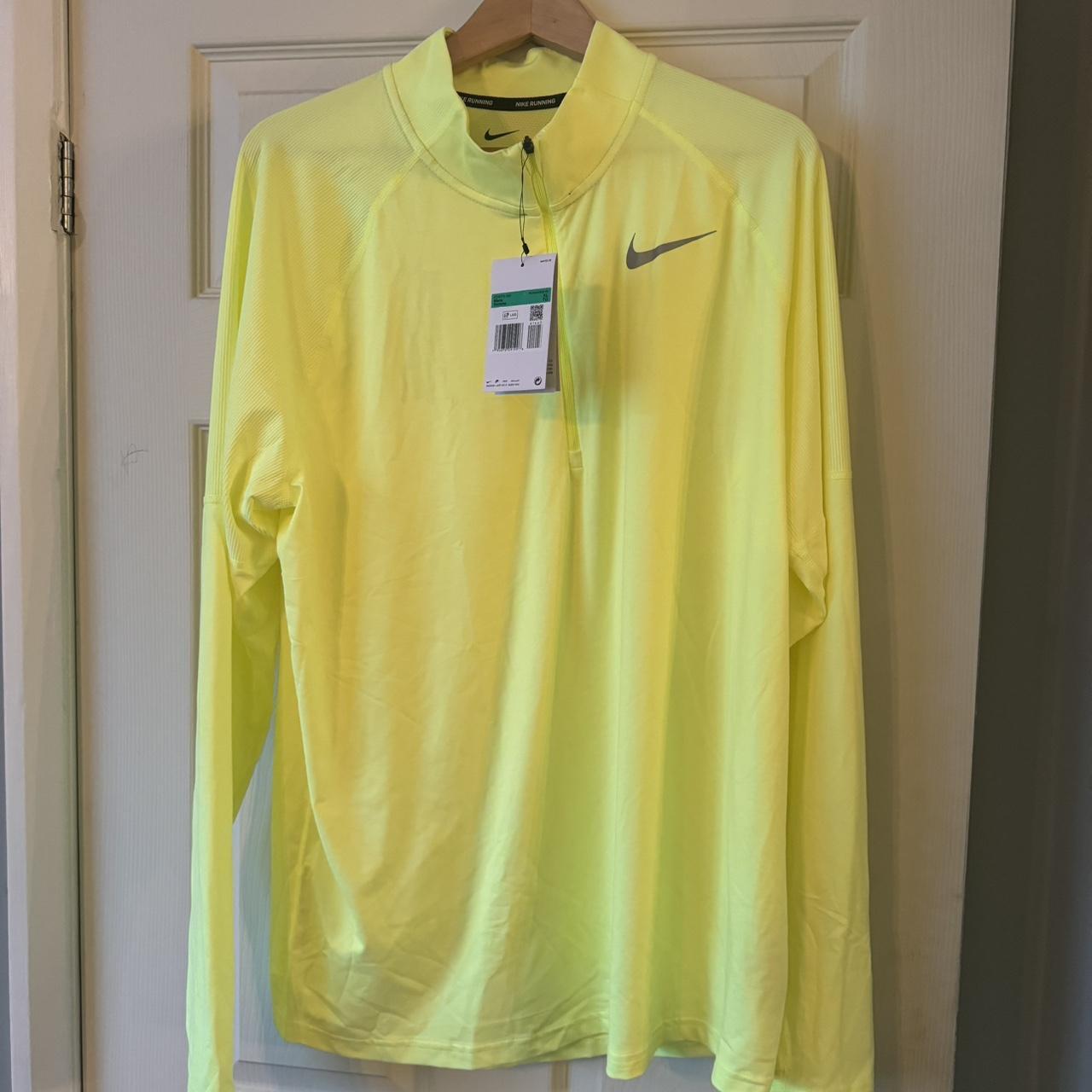 nike half zip yellow